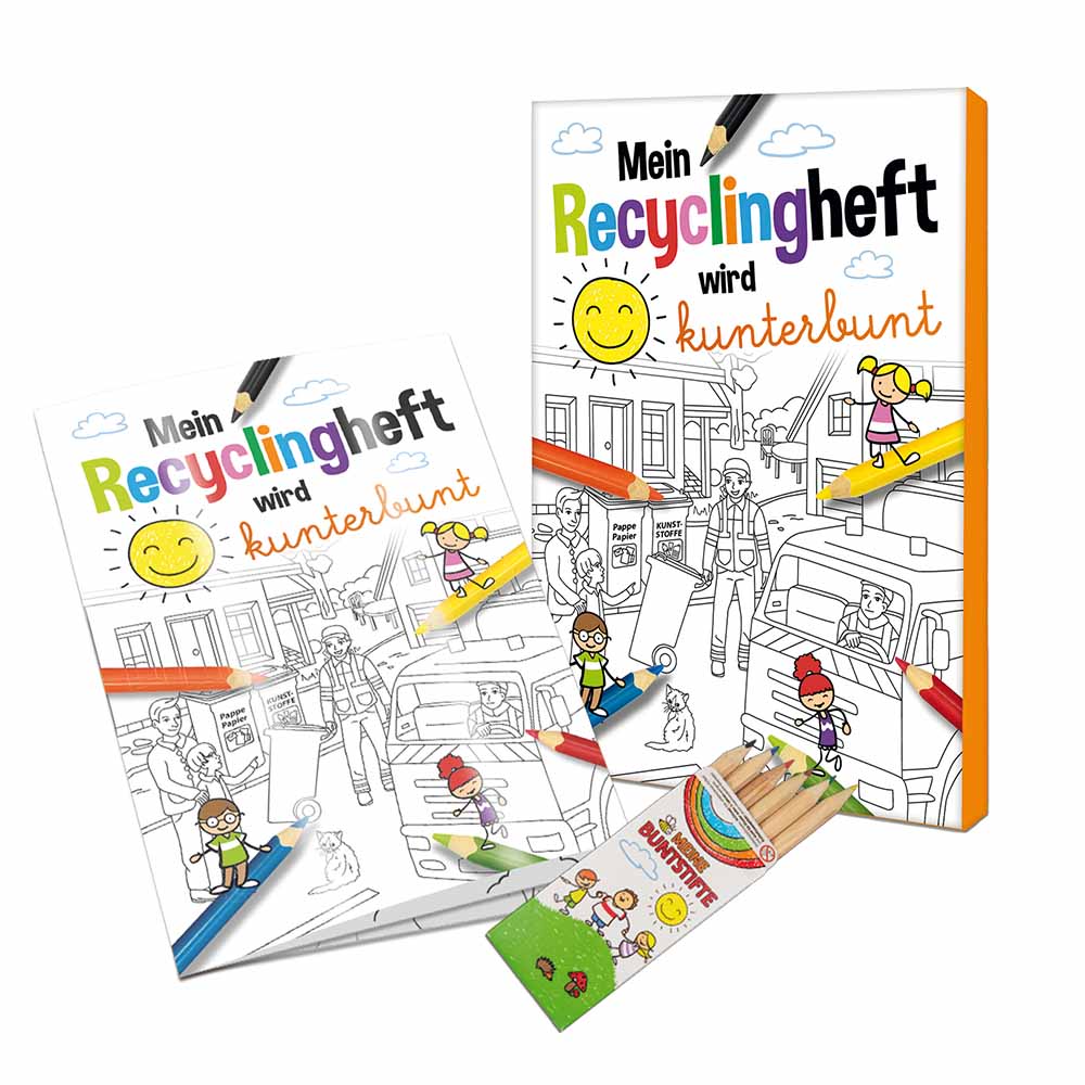 Malbuch / Mal-Set A6 - Recycling