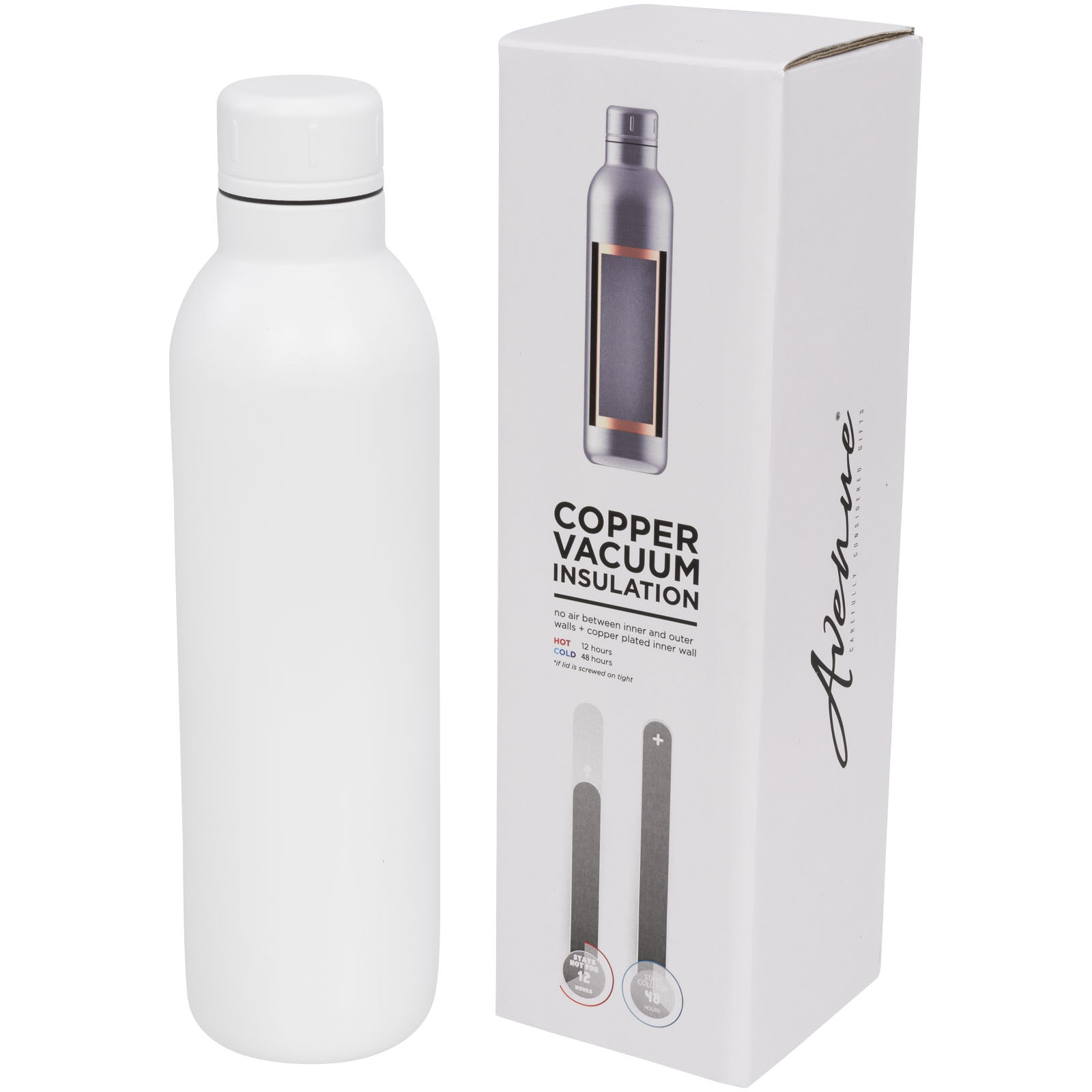 Odin 510 ml Kupfer-Vakuum Isolierflasche weiss