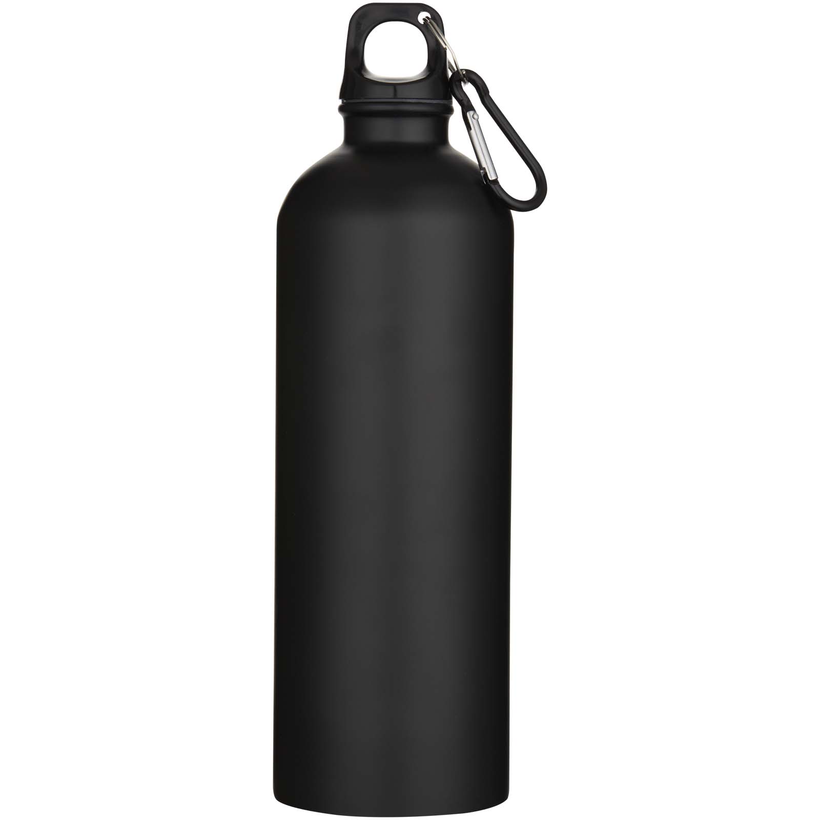 Oregon 750 ml matte RCS-zertifizierte, einwandige Trinkflasche aus recyceltem Edelstahl mit Karabinerhaken schwarz