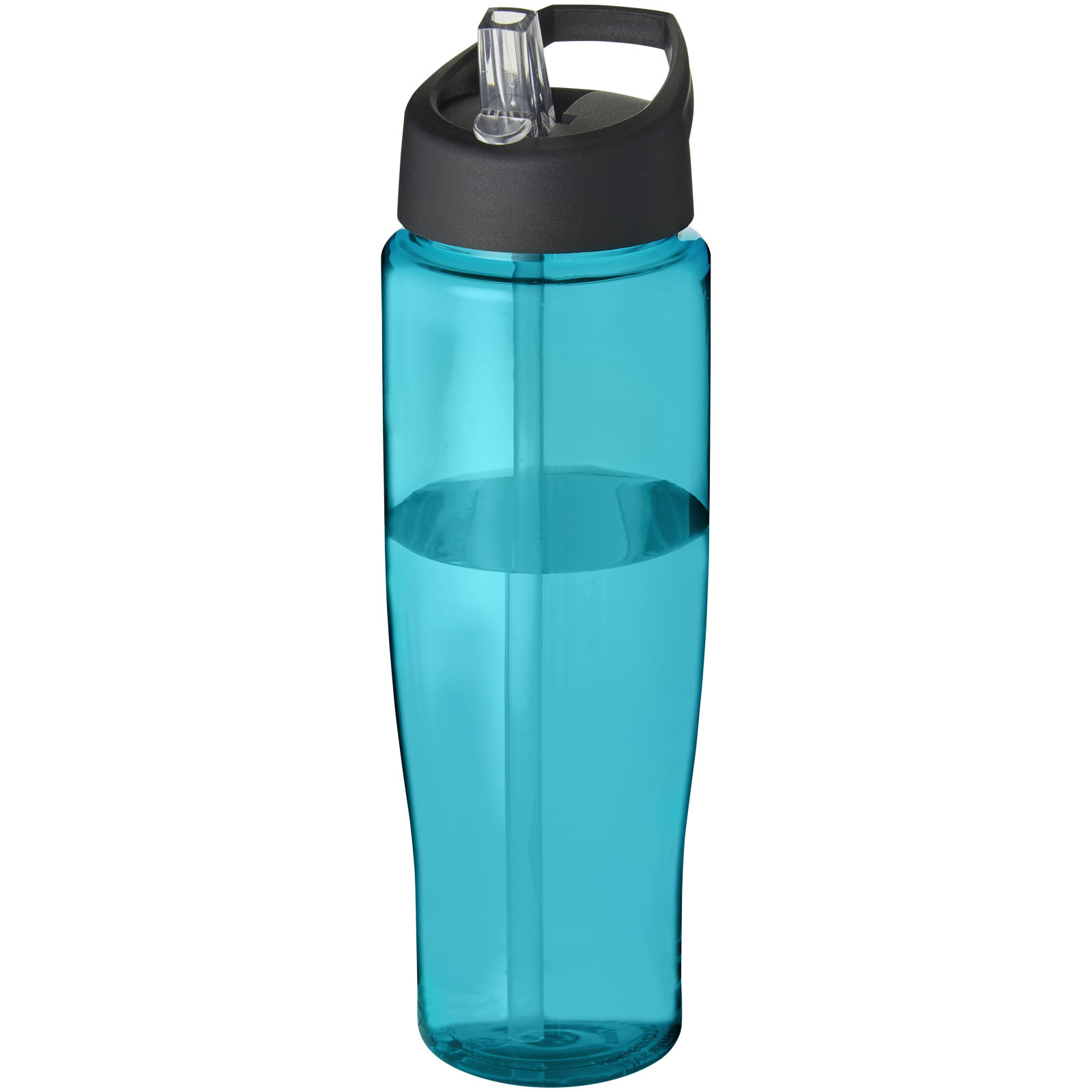 H2O Active® Tempo 700 ml Sportflasche mit Ausgussdeckel aquablau, schwarz