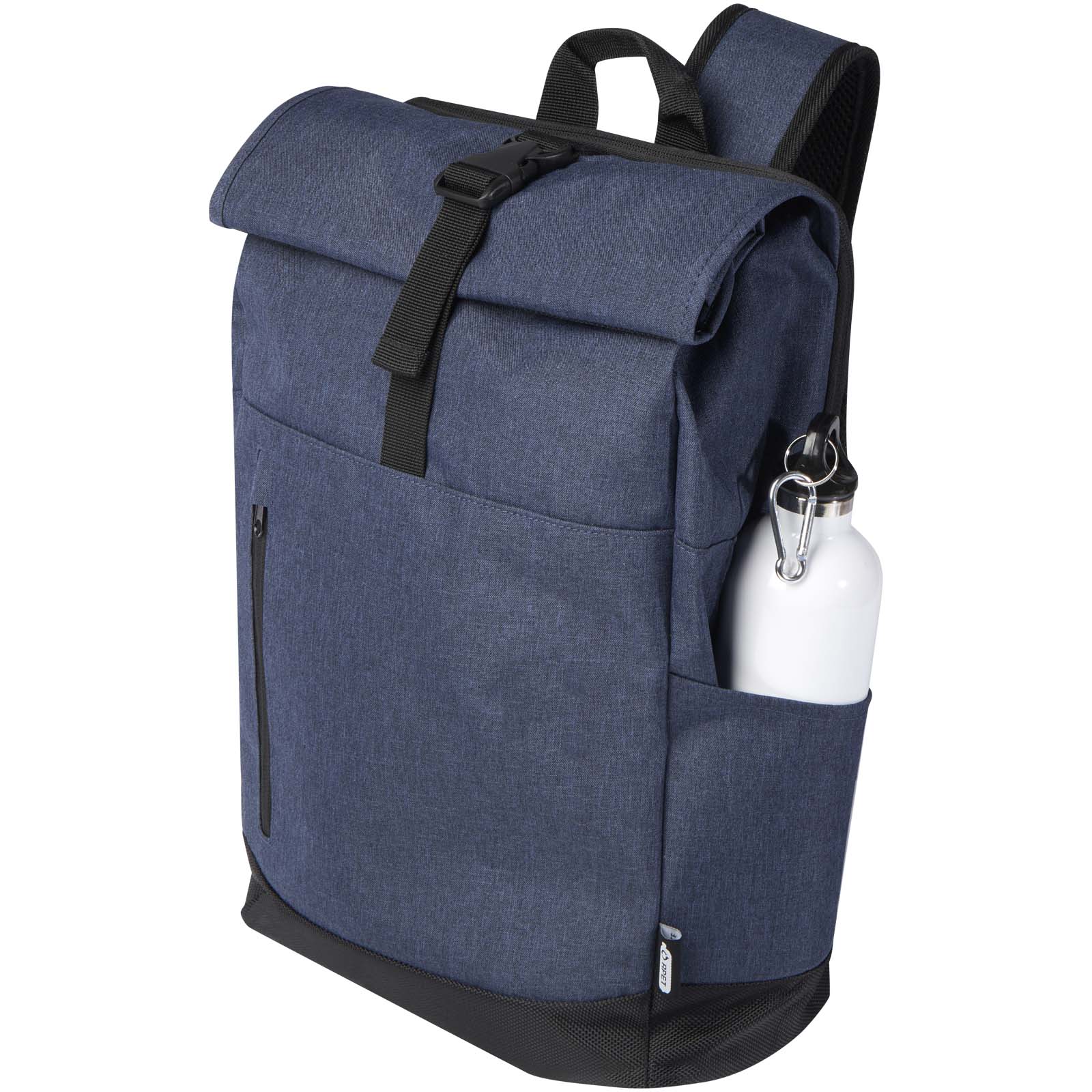 Libra 15,6" GRS recycelter Rolltop Laptop-Rucksack 12L heather navy