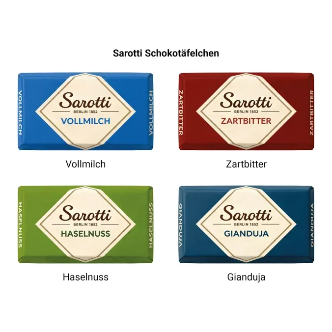 Premium Tisch Adventskalender Schokotäfelchen