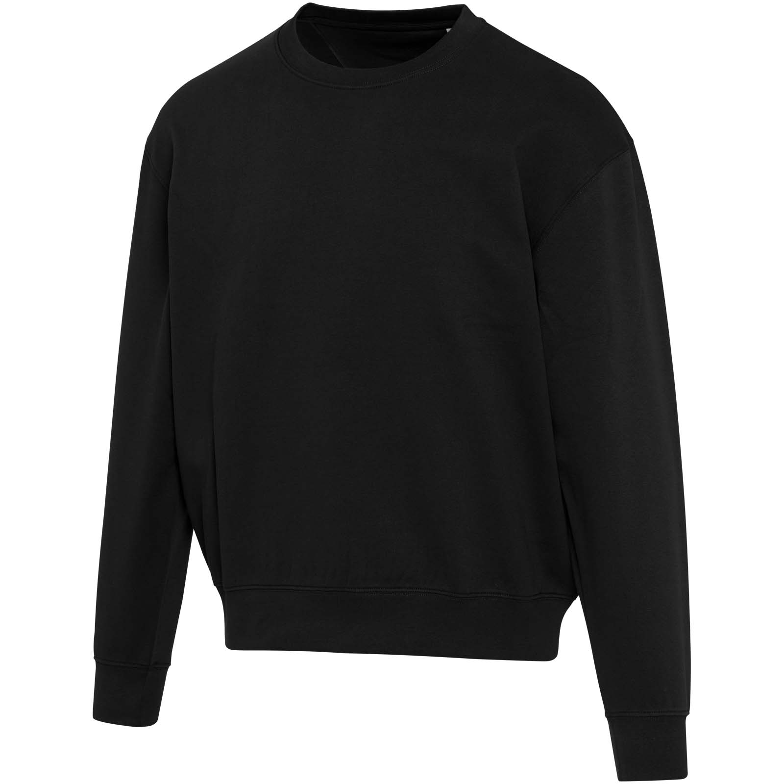 Boris Oversize Sweatshirt mit Rundhalsausschnitt aus recycelter 280 g/m2 Bio Baumwolle (OCS), unisex schwarz