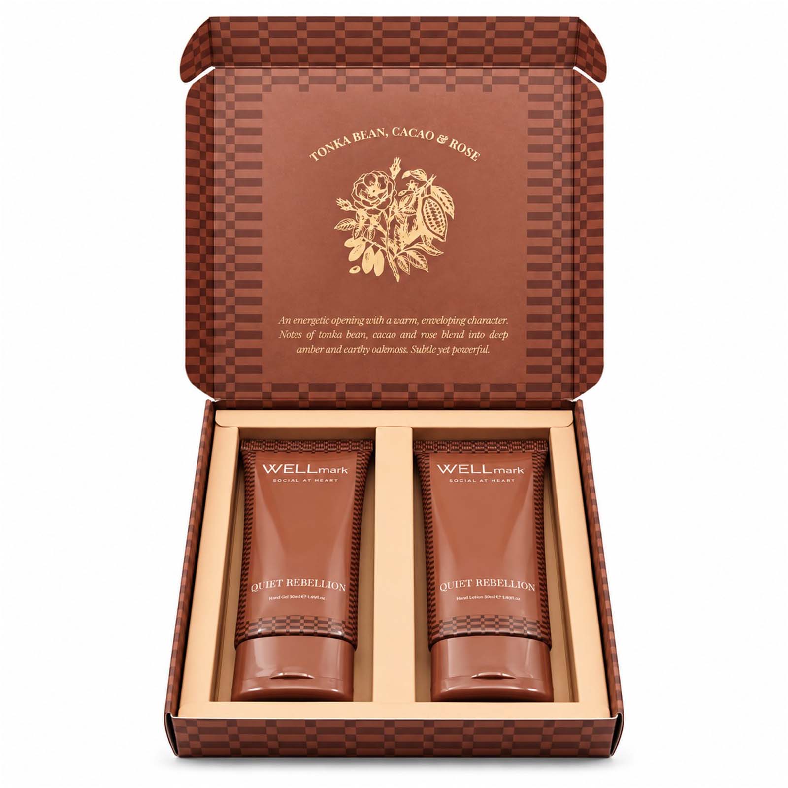 Wellmark Quite Rebellion 70 ml Handwaschgel und 70 ml Handlotion Set Maroon rot