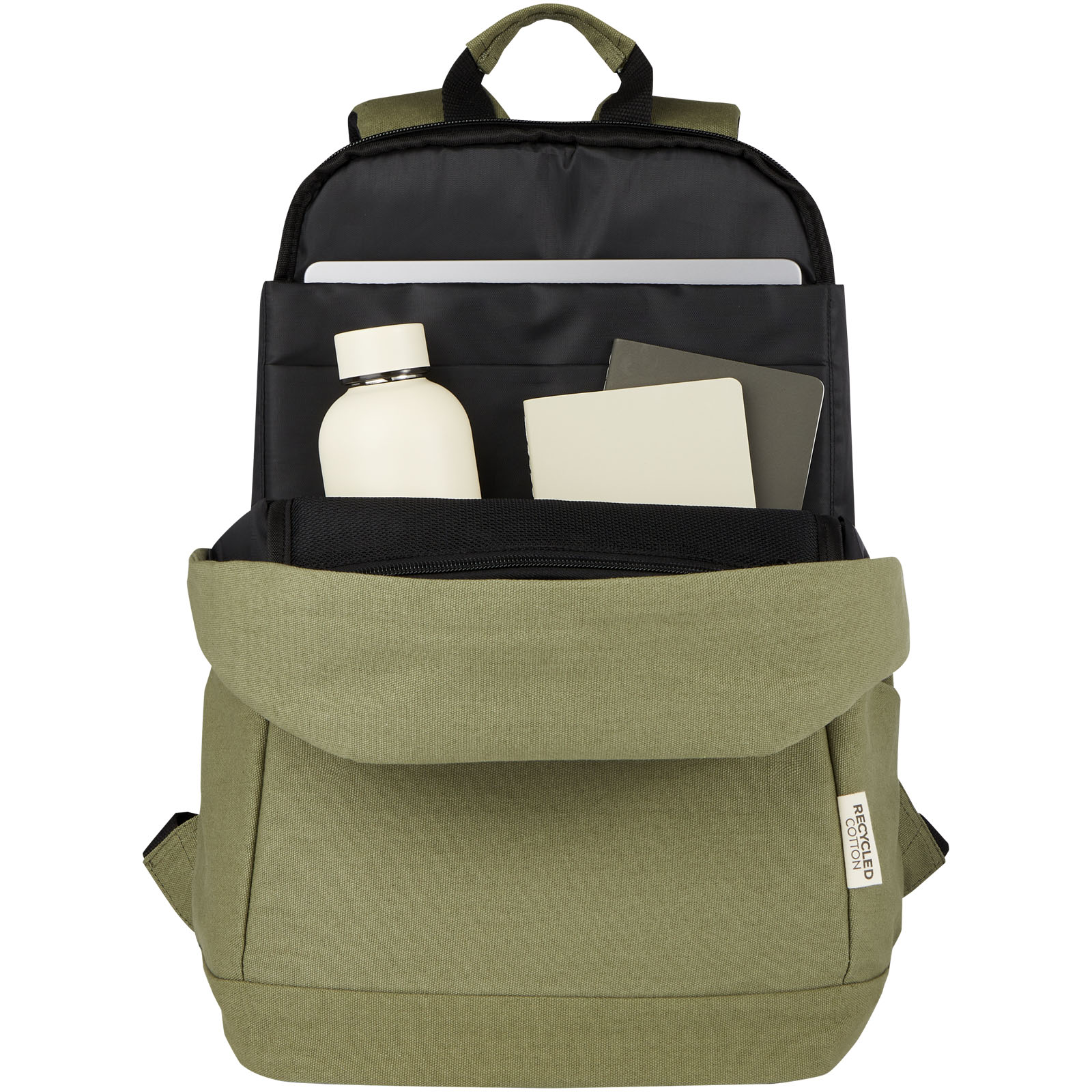 Joey 15,6 Zoll Anti-Diebstahl Laptop Rucksack 18 L aus GRS-recyceltem Canvas olive
