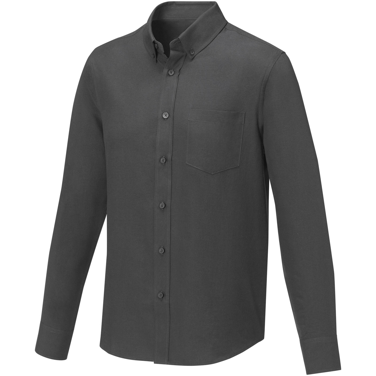 Pollux 130 g/m² Herrenhemd mit langen Ärmeln storm grey