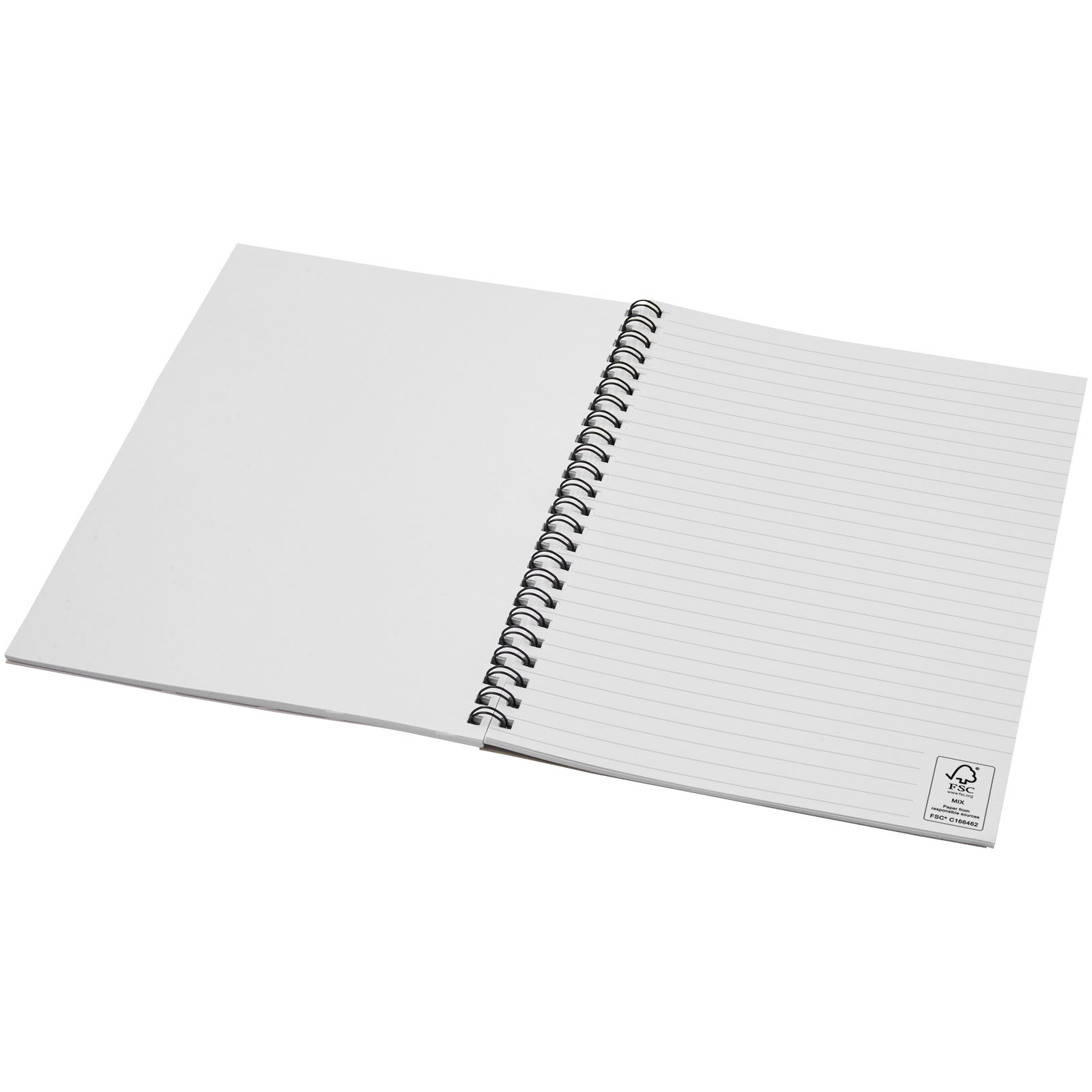 Desk-Mate® A5 recyceltes farbiges Notizbuch mit Spiralbindung elfenbeinweiß