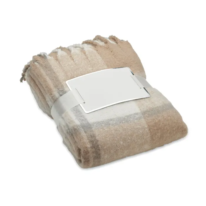 Karierte Mohair-Decke