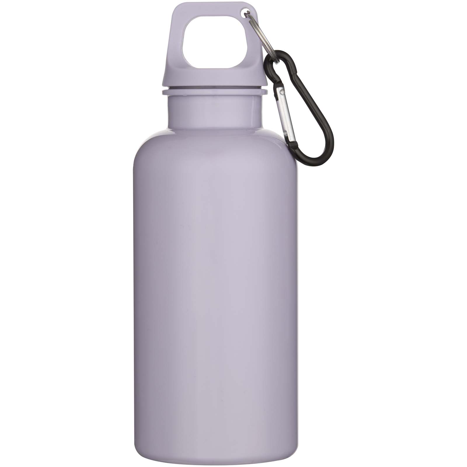 Oregon 400 ml einfarbige RS-zertifizierte Trinkflasche aus recyceltem Kunststoff mit Karabinerhaken fliederfarben