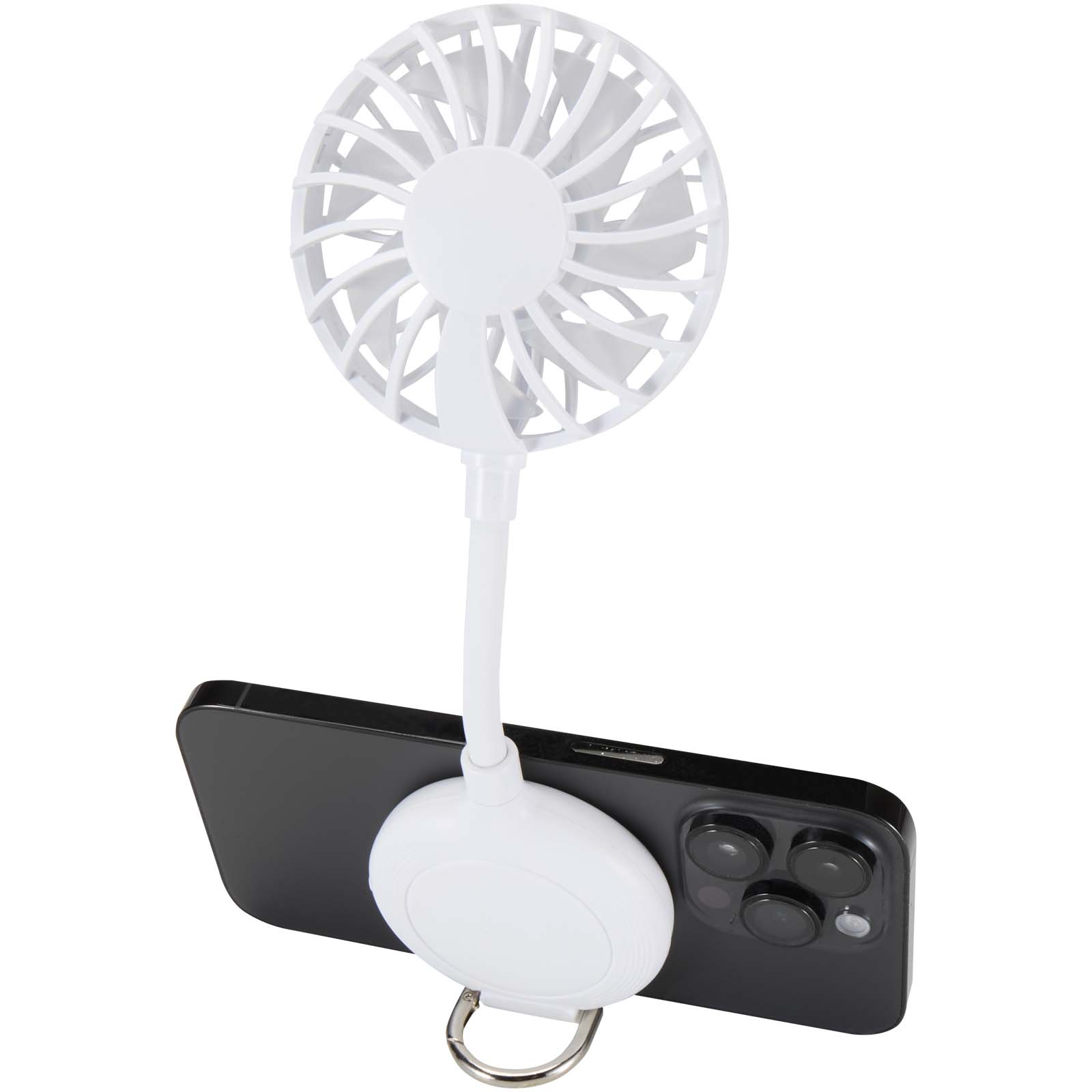 Ventio Magnetischer, tragbarer Ventilator aus recyceltem Kunststoff weiss