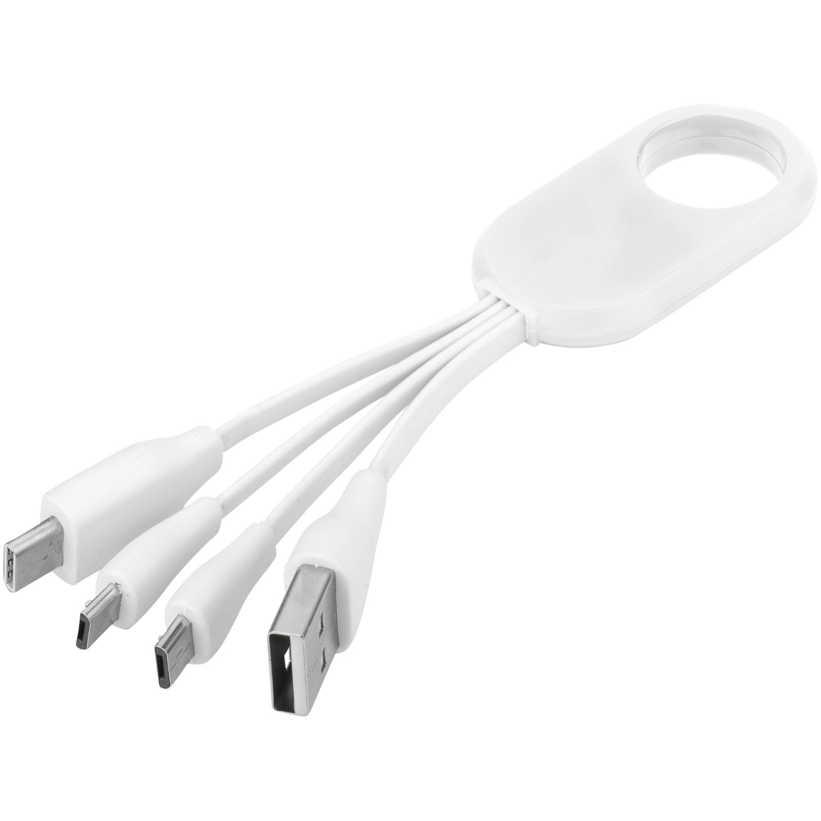 Troup 4-in-1-Ladekabel mit Typ C Spitze weiss