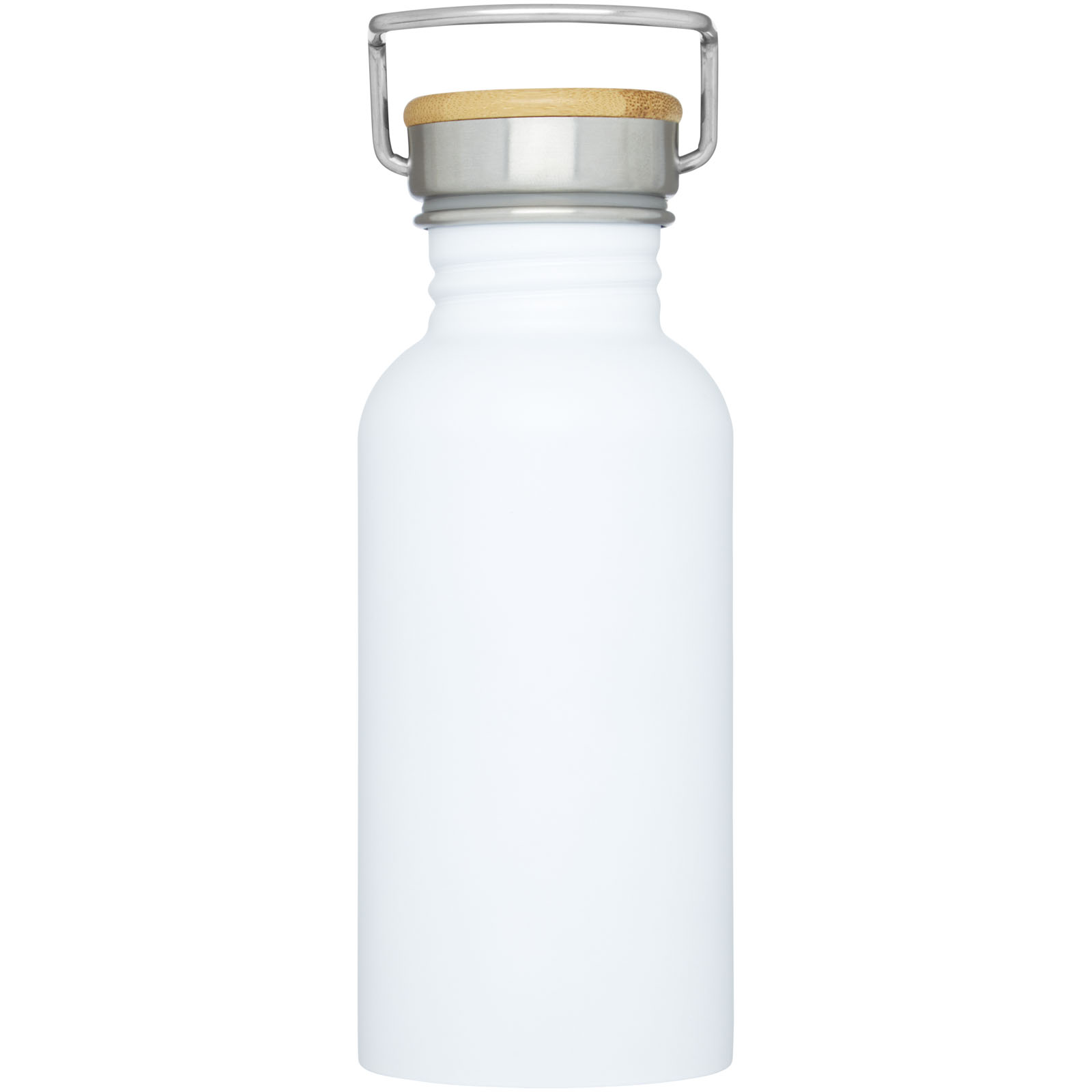 Thor 550 ml einwandige Trinkflasche aus recyceltem Edelstahl weiss