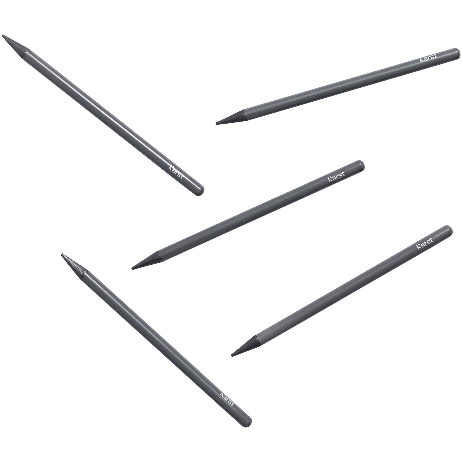 Karst® 5er-Pack 2B holzlose Graphitstifte grau