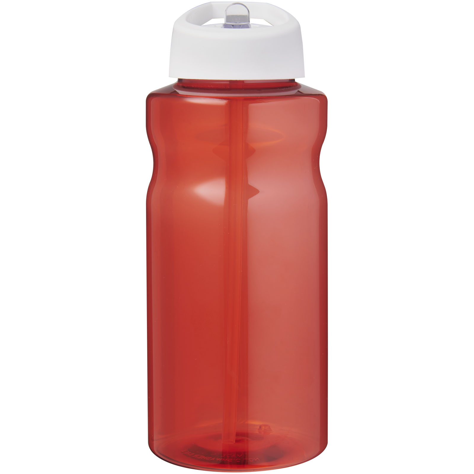 H2O Active® Eco Big Base 1L Sportflasche mit Ausgussdeckel rot, weiss