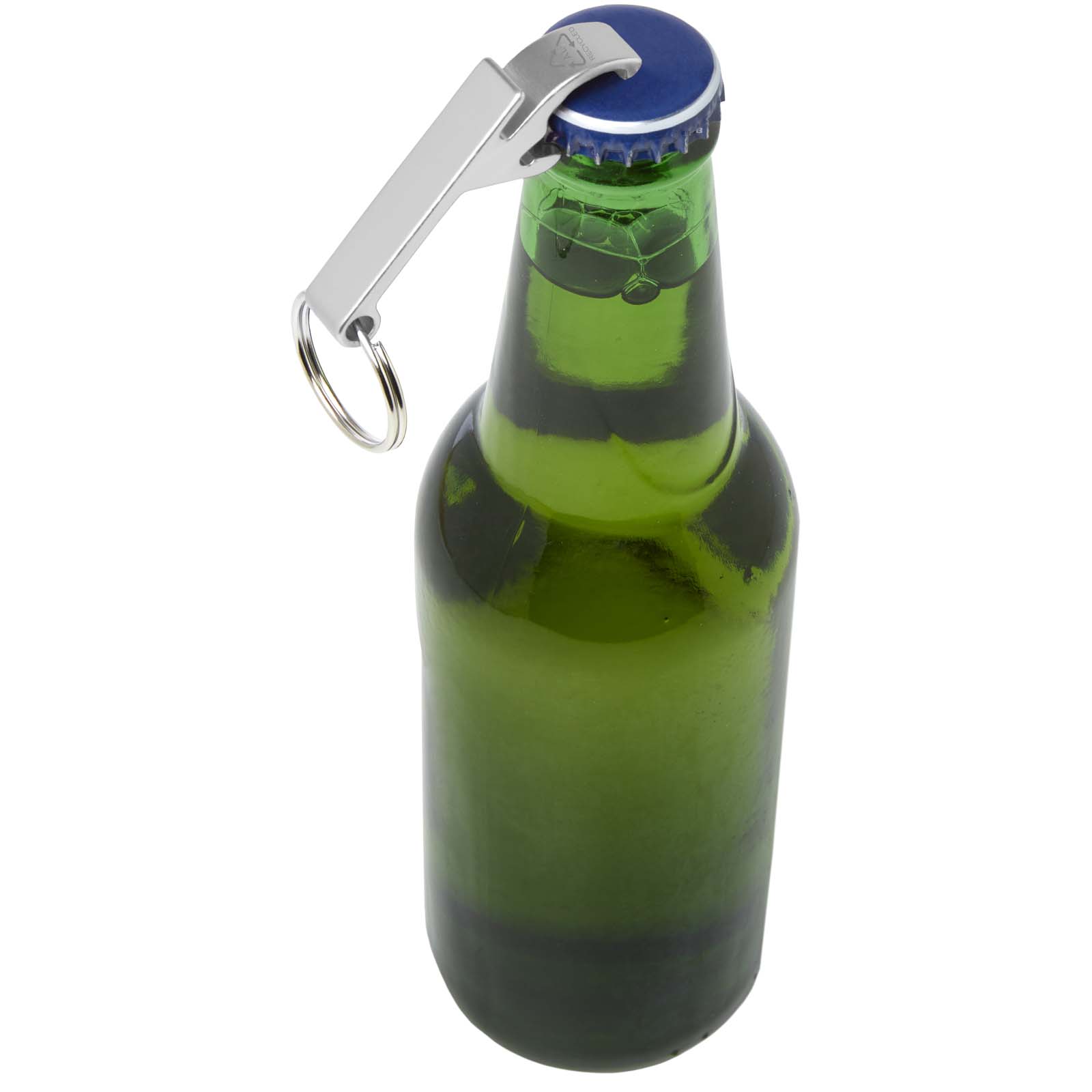 Tao Schlüsselanhänger mit Flaschen- und Dosenöffner aus recyceltem RCS Aluminium silber