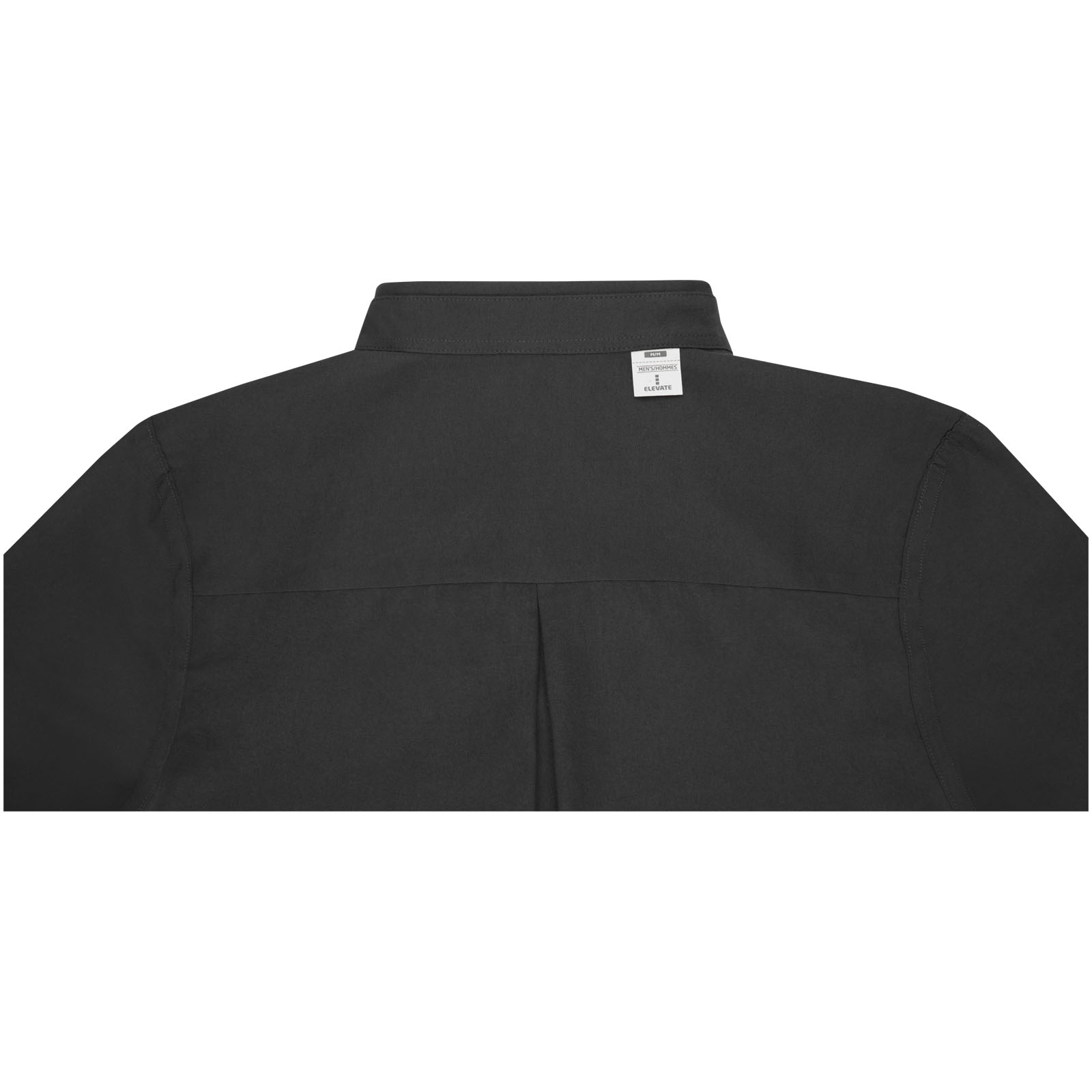 Pollux 130 g/m² Herrenhemd mit langen Ärmeln schwarz