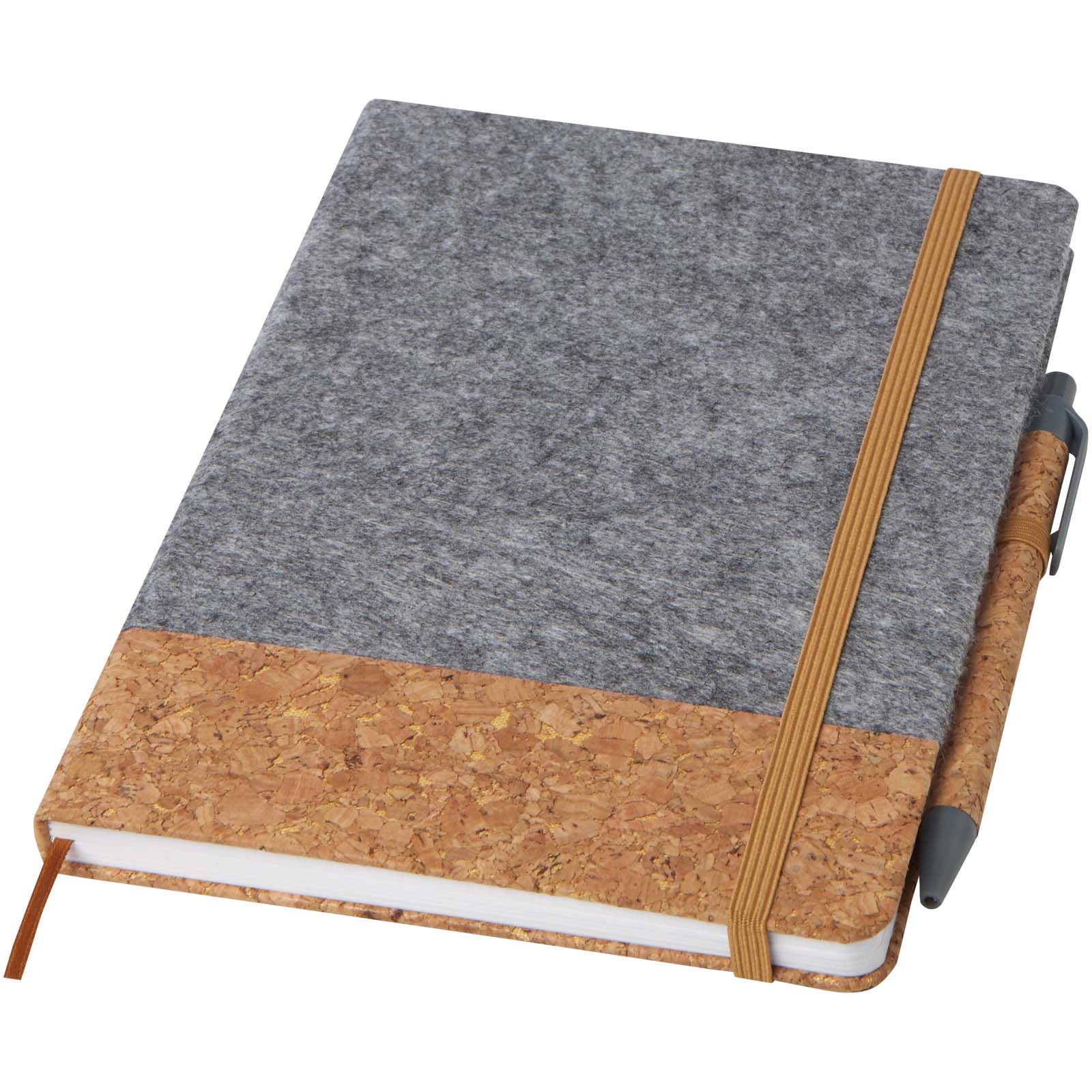 Veronica A5 Hardcover Notizbuch grau, natur