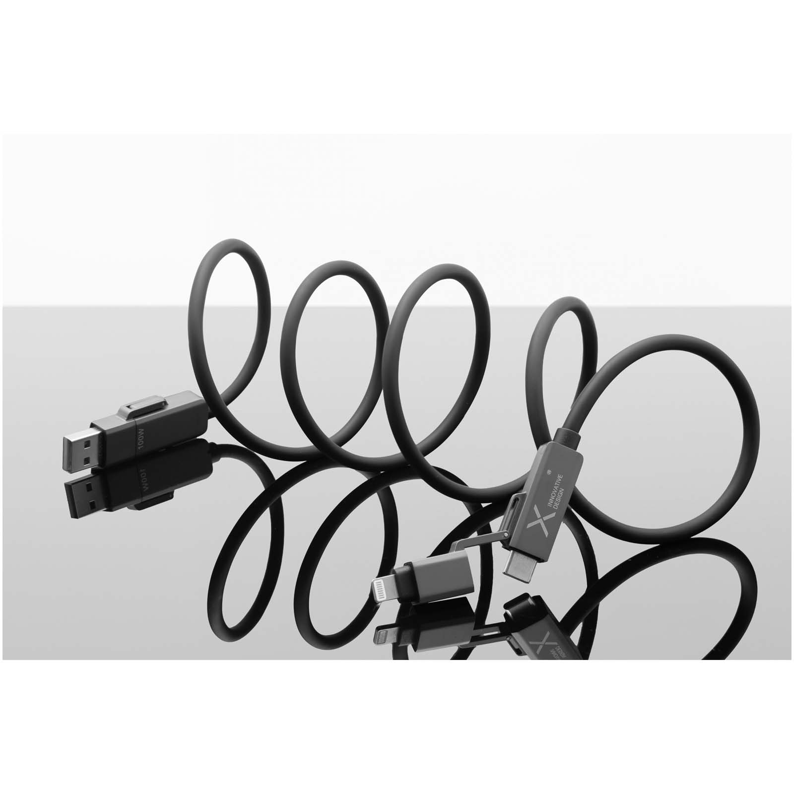 SCX.design C59 100 W magnetisches Silikon Ladekabel schwarz