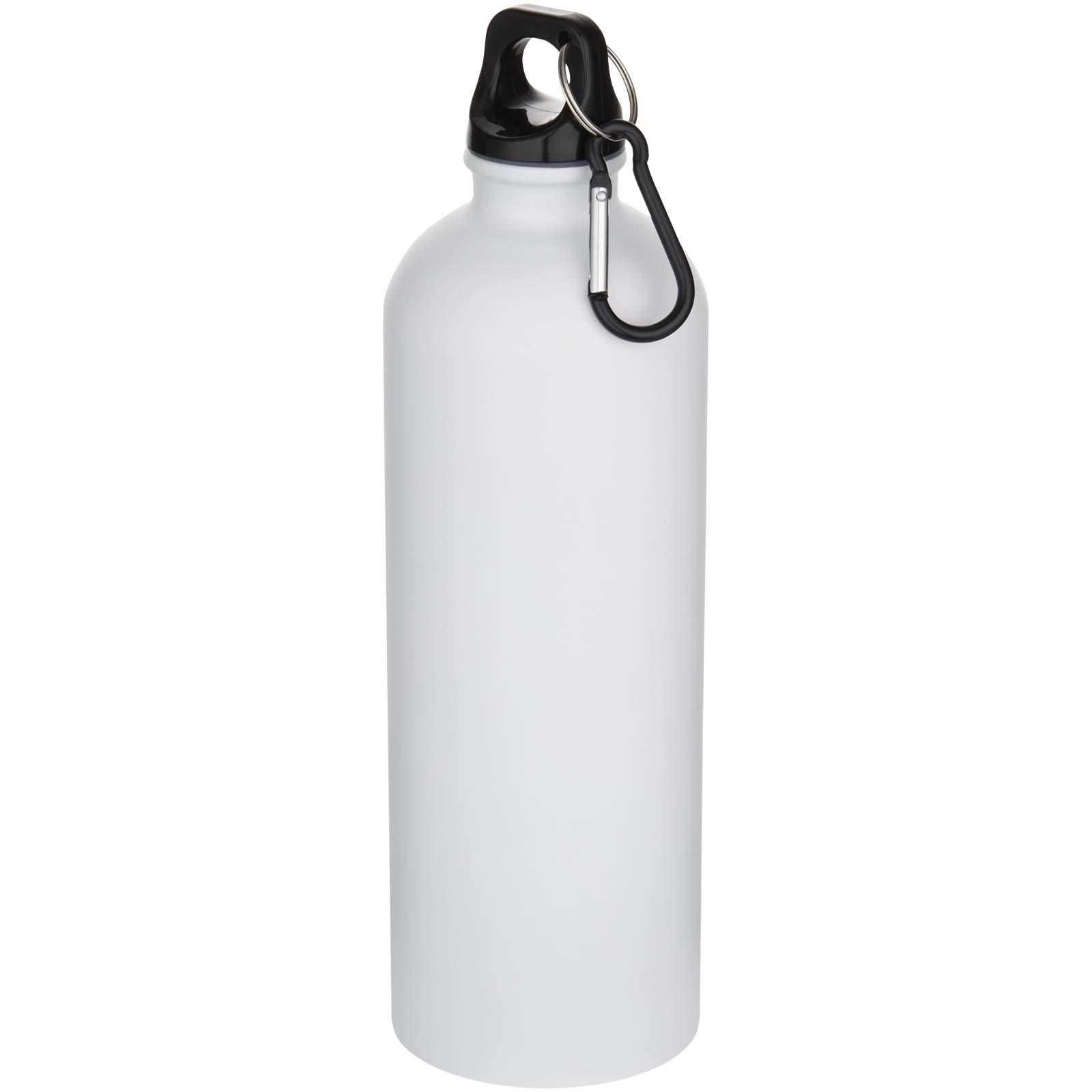 Oregon 750 ml matte RCS-zertifizierte, einwandige Trinkflasche aus recyceltem Edelstahl mit Karabinerhaken weiss