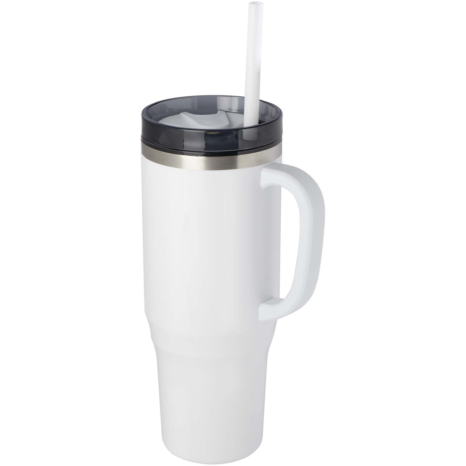 Melbourne 1200 ml RCS-zertifizierter Isolierbecher mit Strohhalm weiss