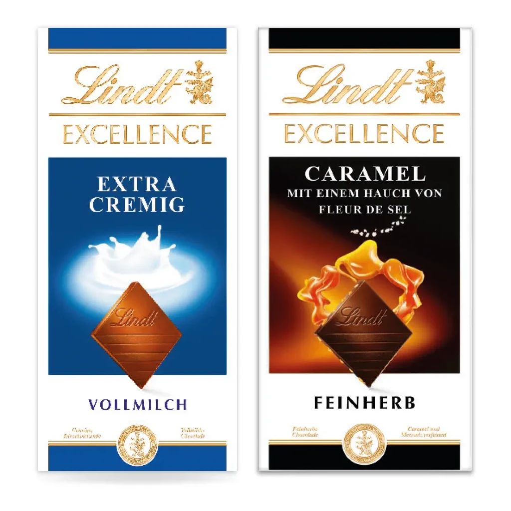 Grußkarte mit Schokoladentafel von Lindt