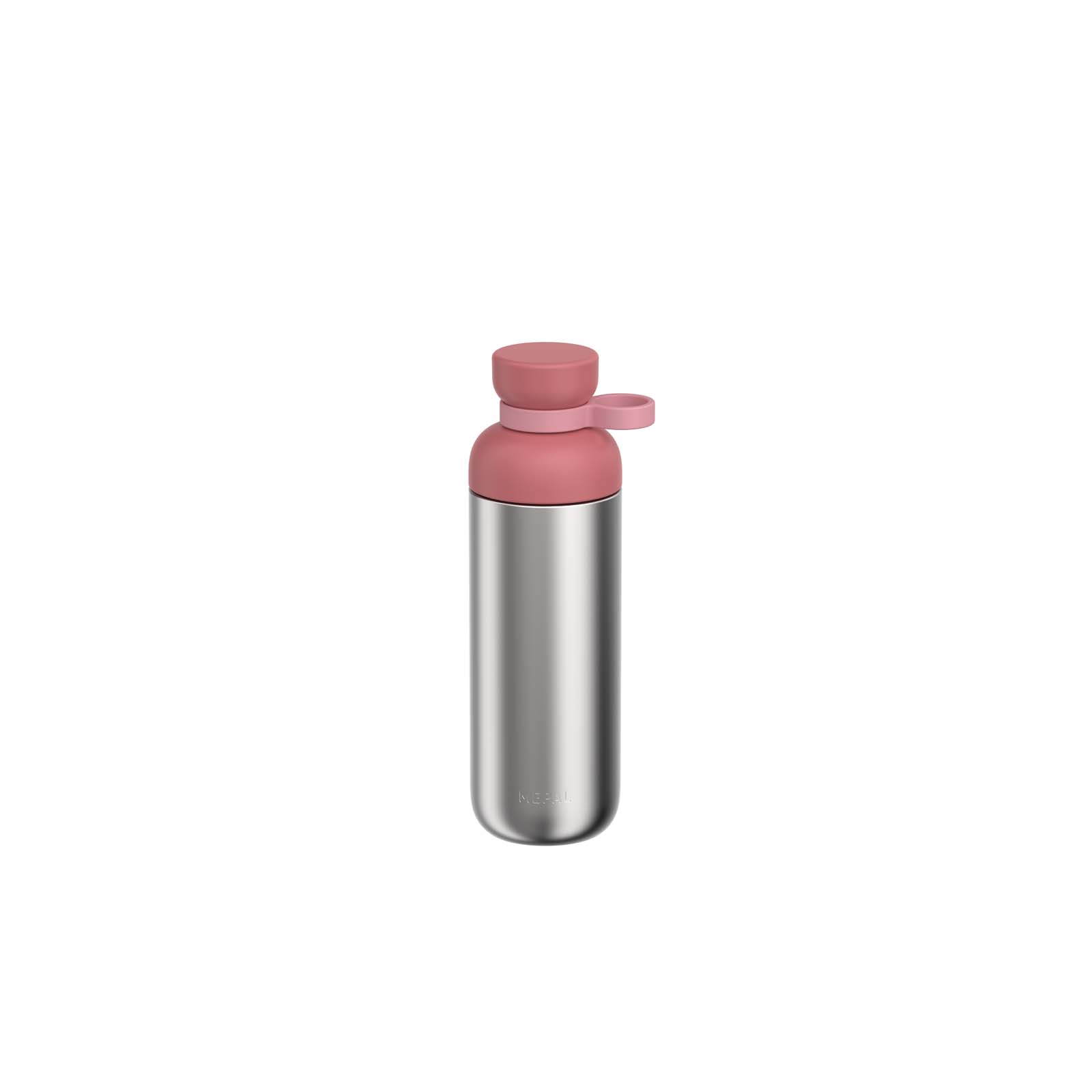 Mepal Vita 700 ml Wasserflasche aus recyceltem Edelstahl (Kohlensäure geeignet) rosa
