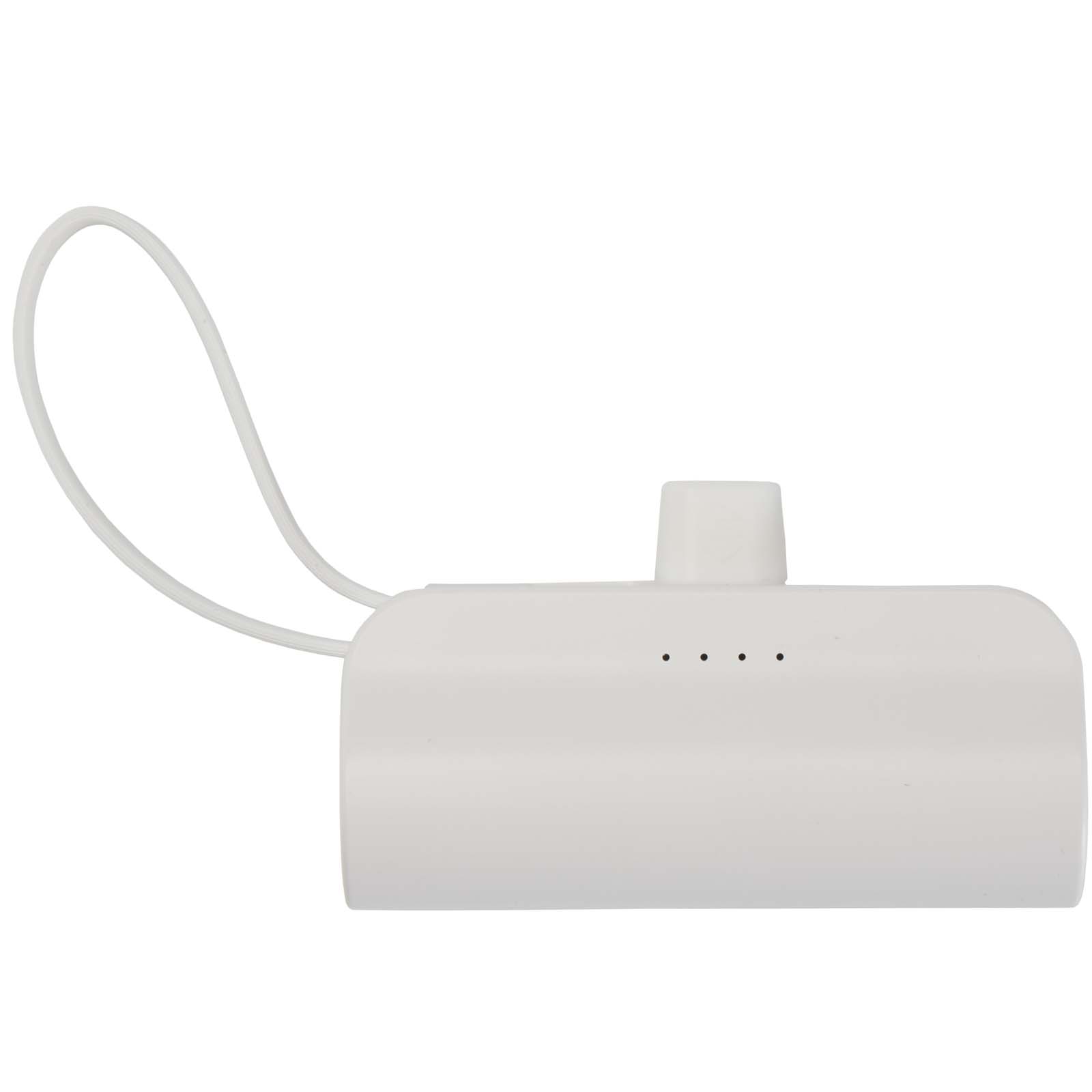 Alnair 10 W 5000 mAh Typ C Powerbank aus recyceltem Kunststoff mit integriertem Klappständer und 2 in 1 Kabel weiss
