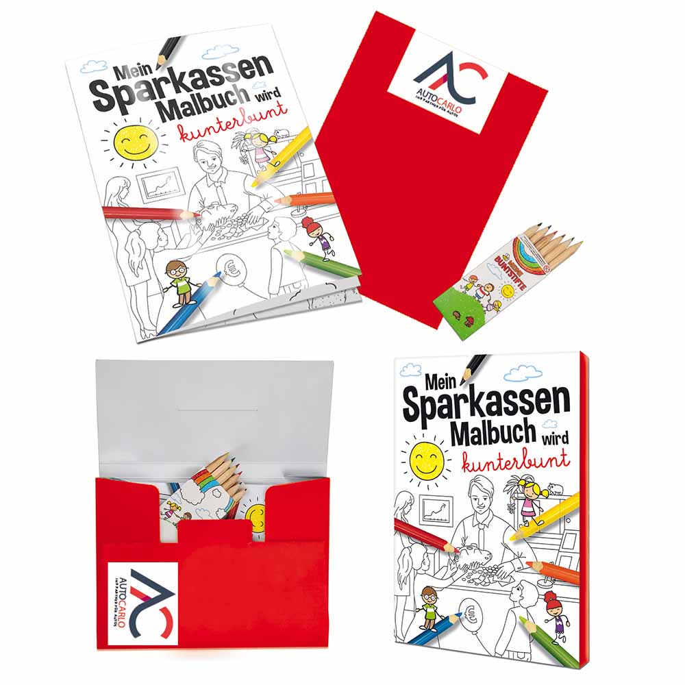 Malbuch / Mal-Set A6 - Sparkassen