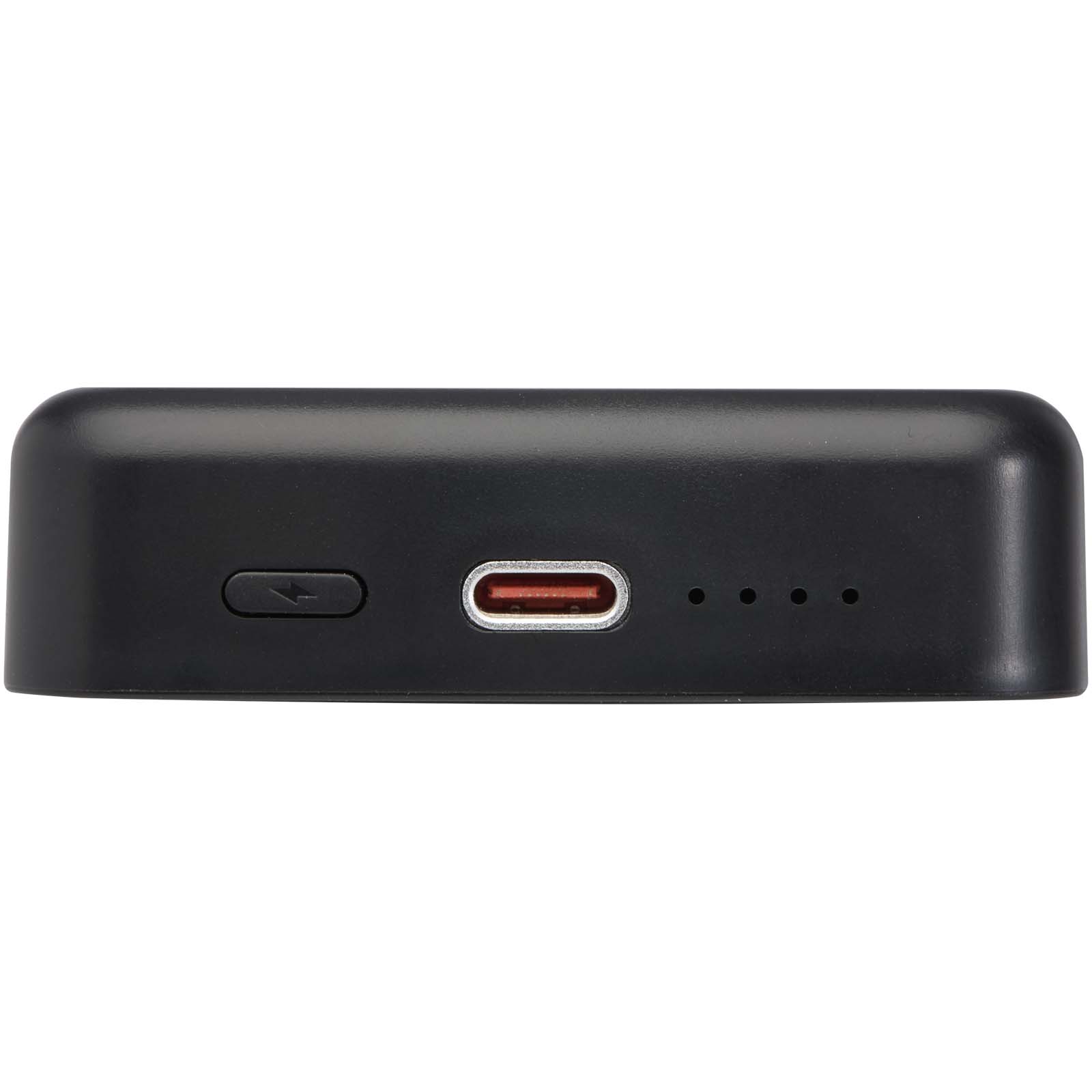 Acrab 15 W 10.000 mAh magnetische kabellose Powerbank mit 20 W PD aus recyceltem Kunststoff schwarz