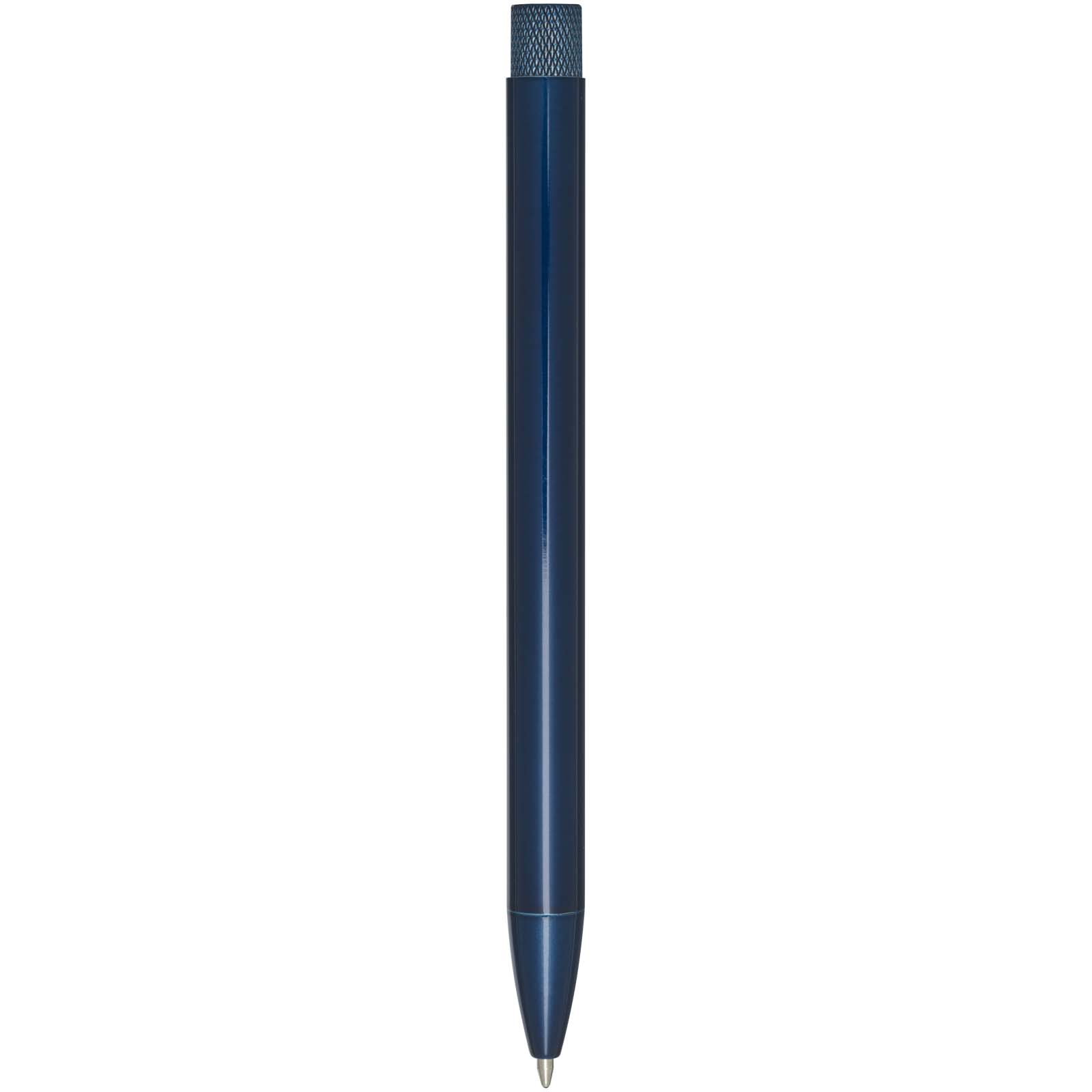 Beatriz Kugelschreiber aus recyceltem Messing (blaue Mine) blau