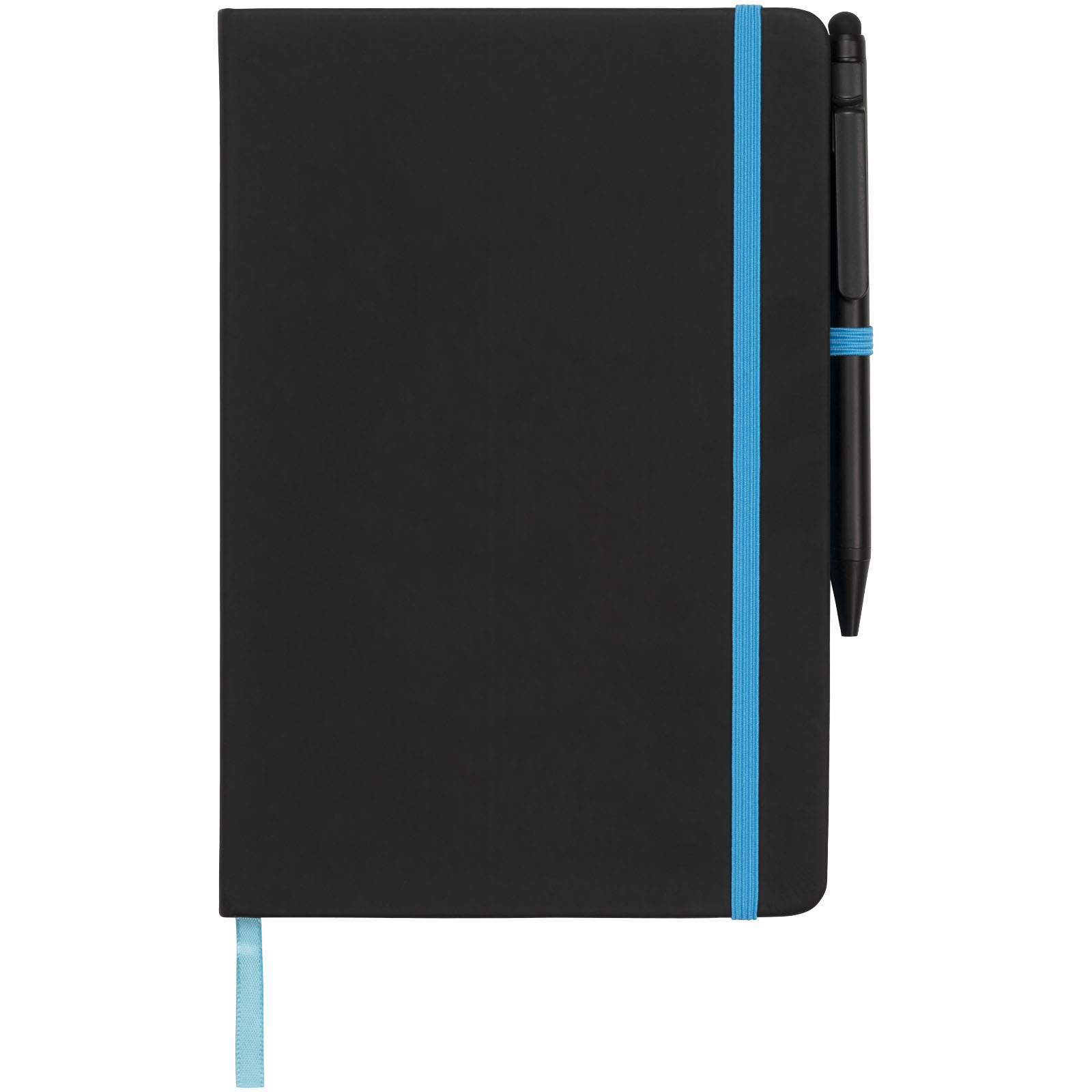 Noir Edge A5 Notizbuch mit farbigem Rand schwarz, blau