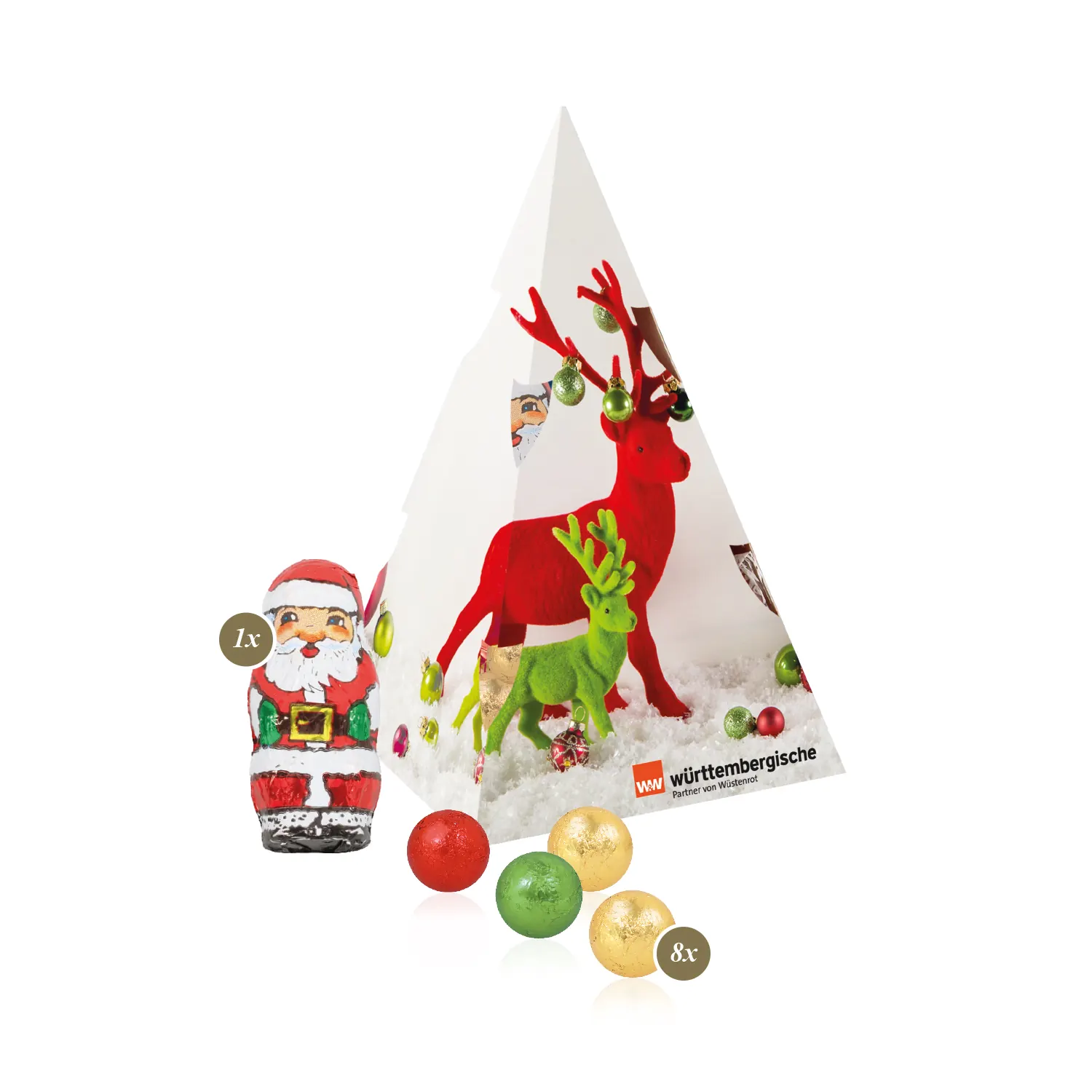 Präsent "Weihnachtsbaum" mit Fairtrade® Schokolade