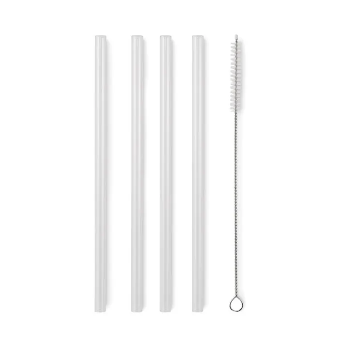 Glas Trinkhalme-Set