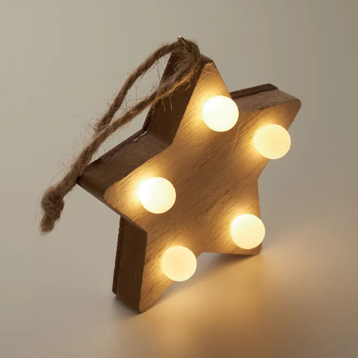 Anhänger aus Holz mit LED
