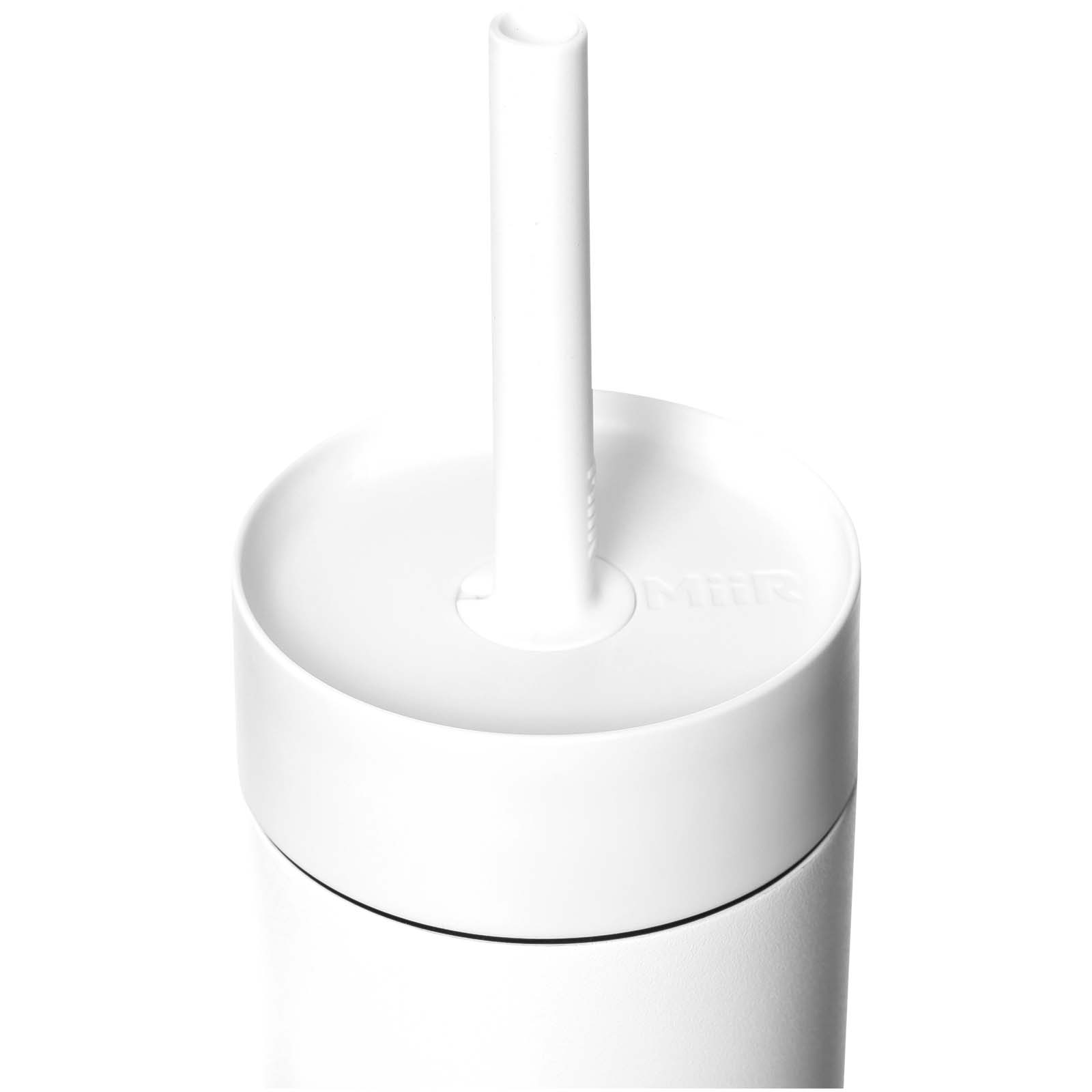 MiiR Sipper 473 ml Trinkflasche mit Trinkhalm weiss