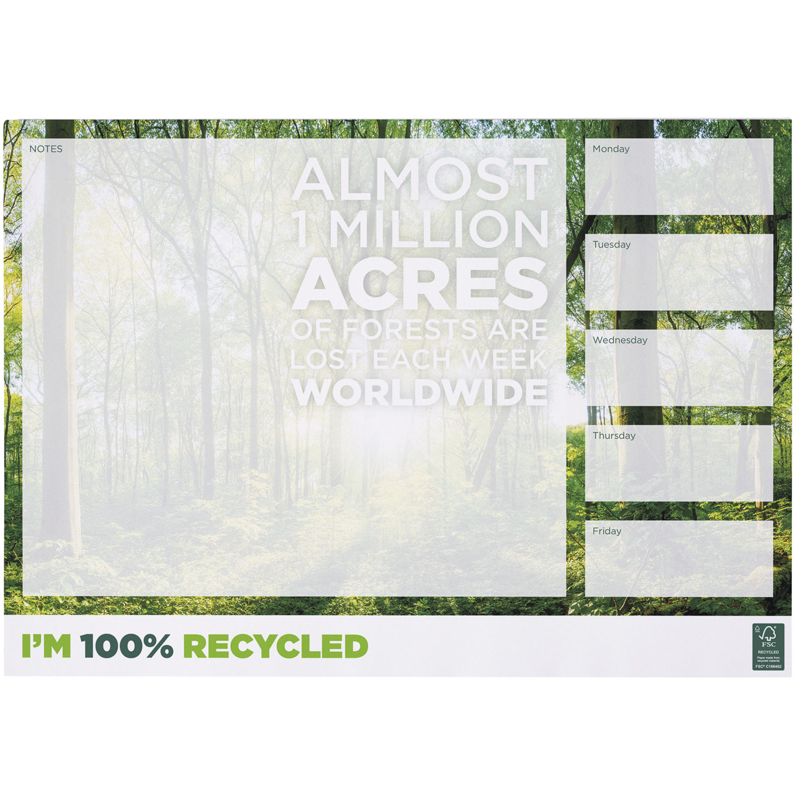 Desk-Mate® A3 recycelter Notizblock weiss