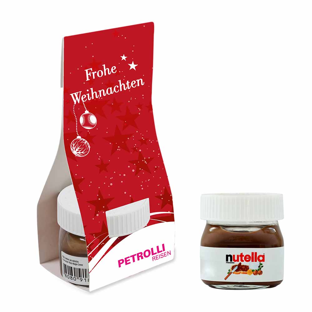 Nutella in Überreichverpackung - Weihnachten - mit Digitaldruck
