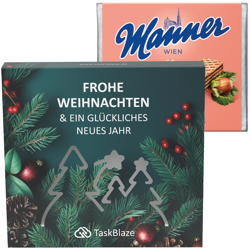 Präsentbox Premium, Wald-Stanzung, Ritter SPORT Alpenmilch Schokolade