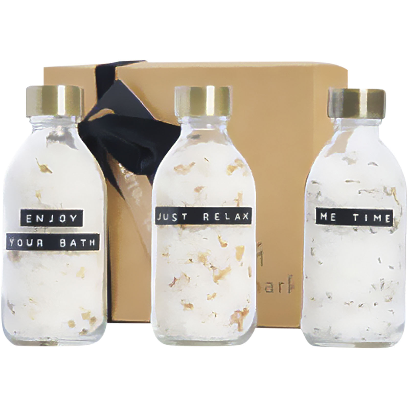 Wellmark Just Relax 3-teiliges Badesalz-Set, 200 ml transparent klar