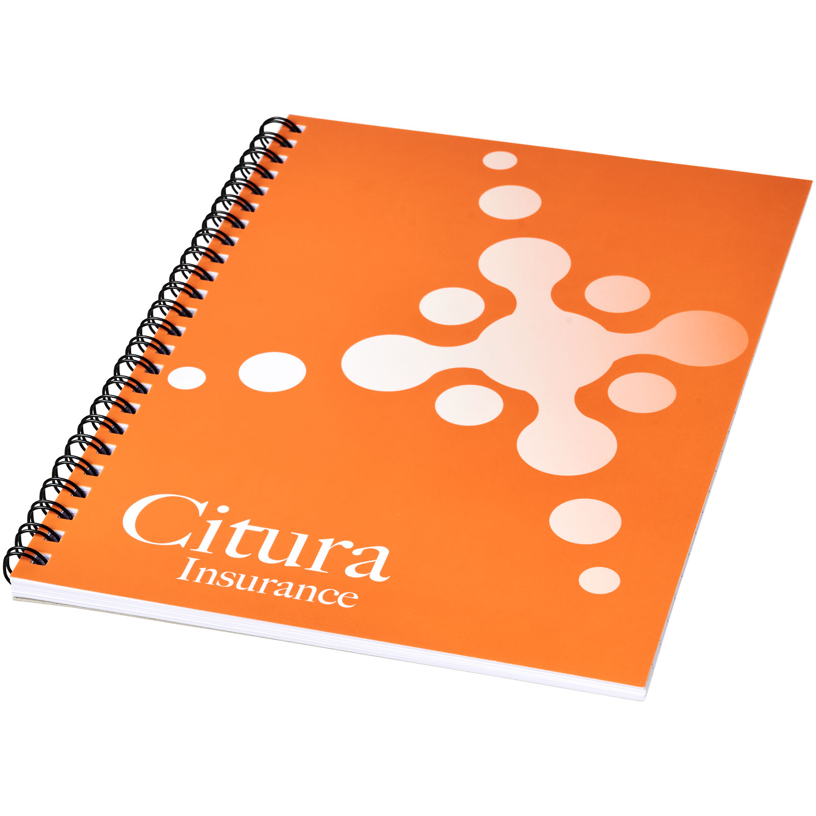 Desk-Mate® A5 Notizbuch mit Kunststoff Cover und Spiralbindung weiss, schwarz