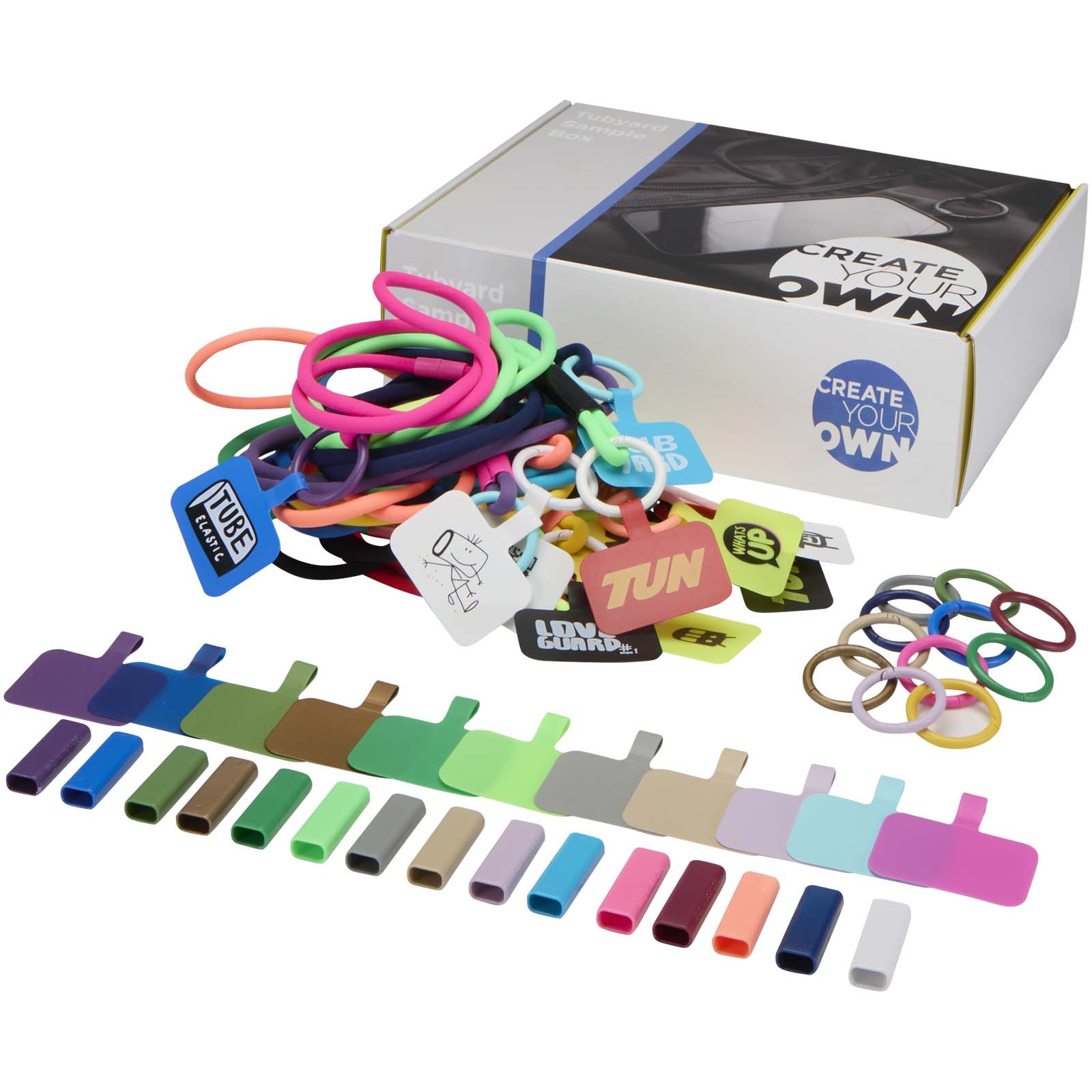Musterbox mit Tubyard Lanyards weiss