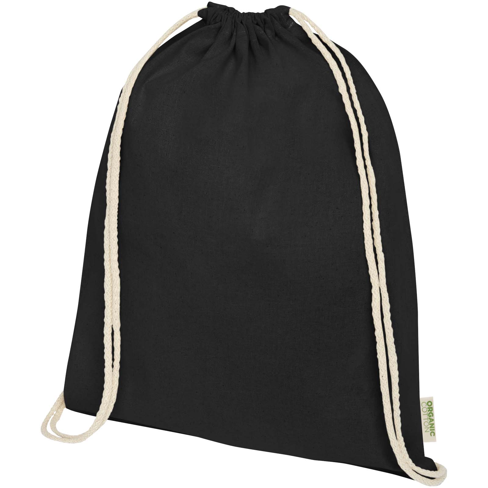 Orissa 140 g/m² Turnbeutel aus Bio-Baumwolle 5L schwarz