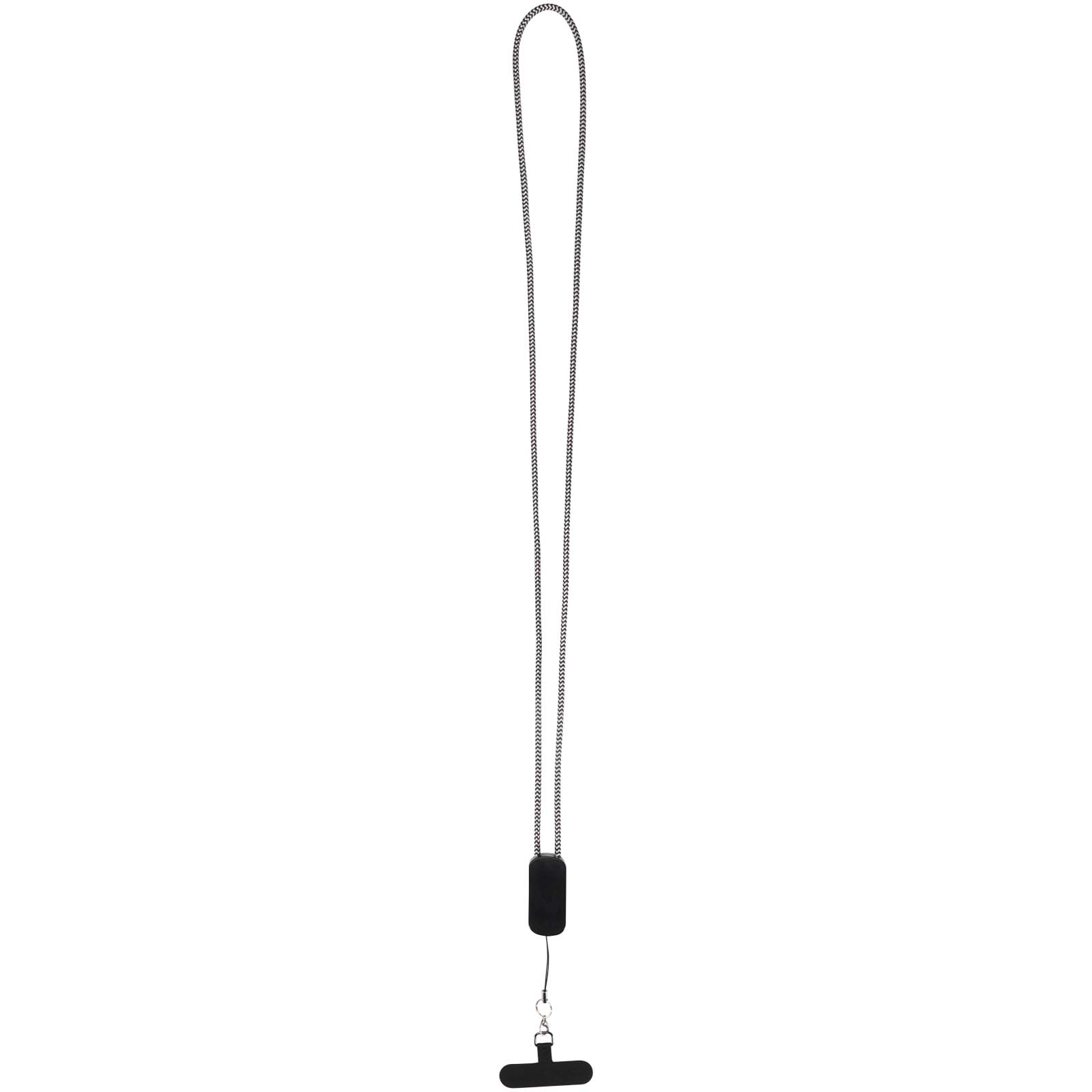 Anser Smartphone Lanyard aus recyceltem Kunststoff mit 27 W 5-in-1 integriertem Kabel schwarz