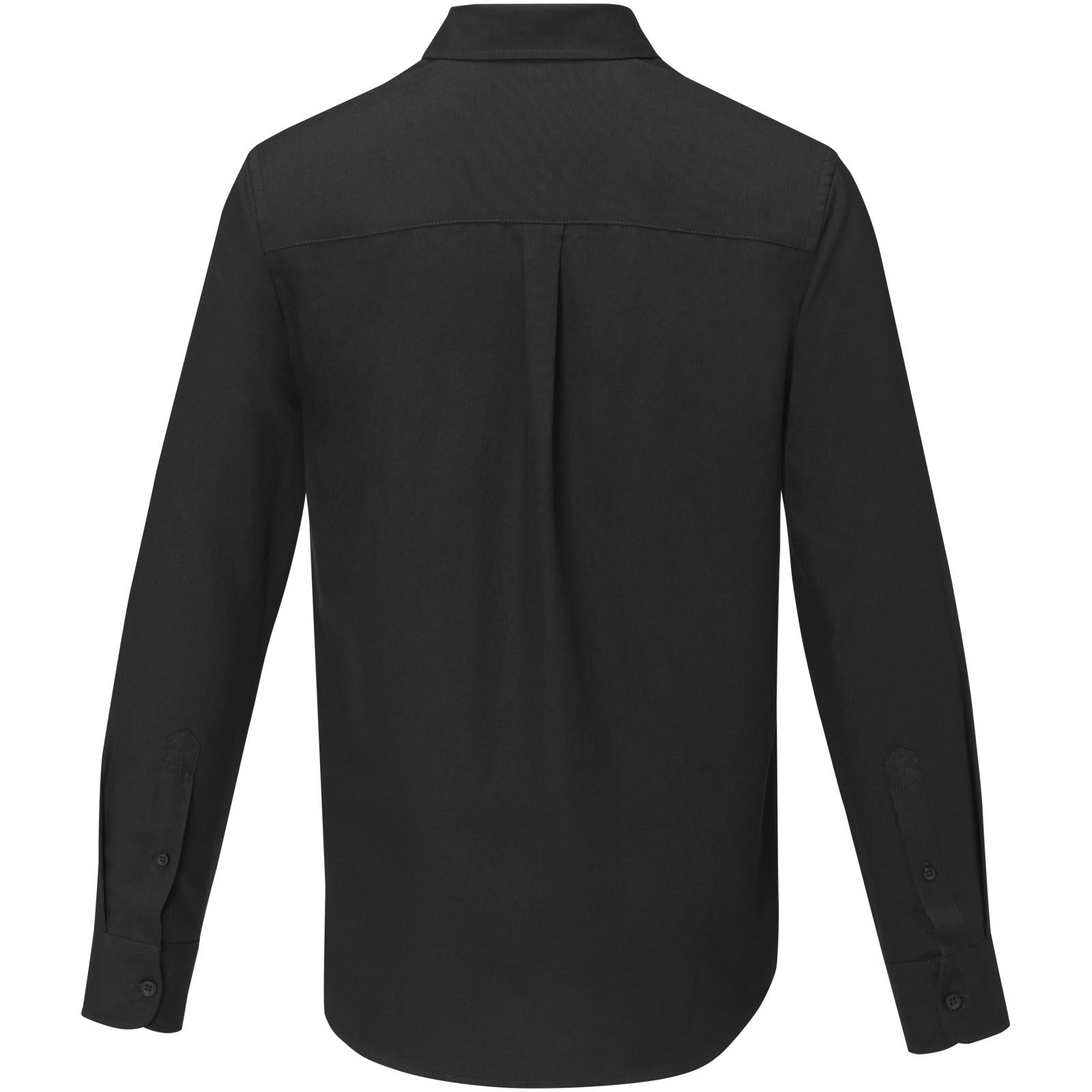 Pollux 130 g/m² Herrenhemd mit langen Ärmeln schwarz