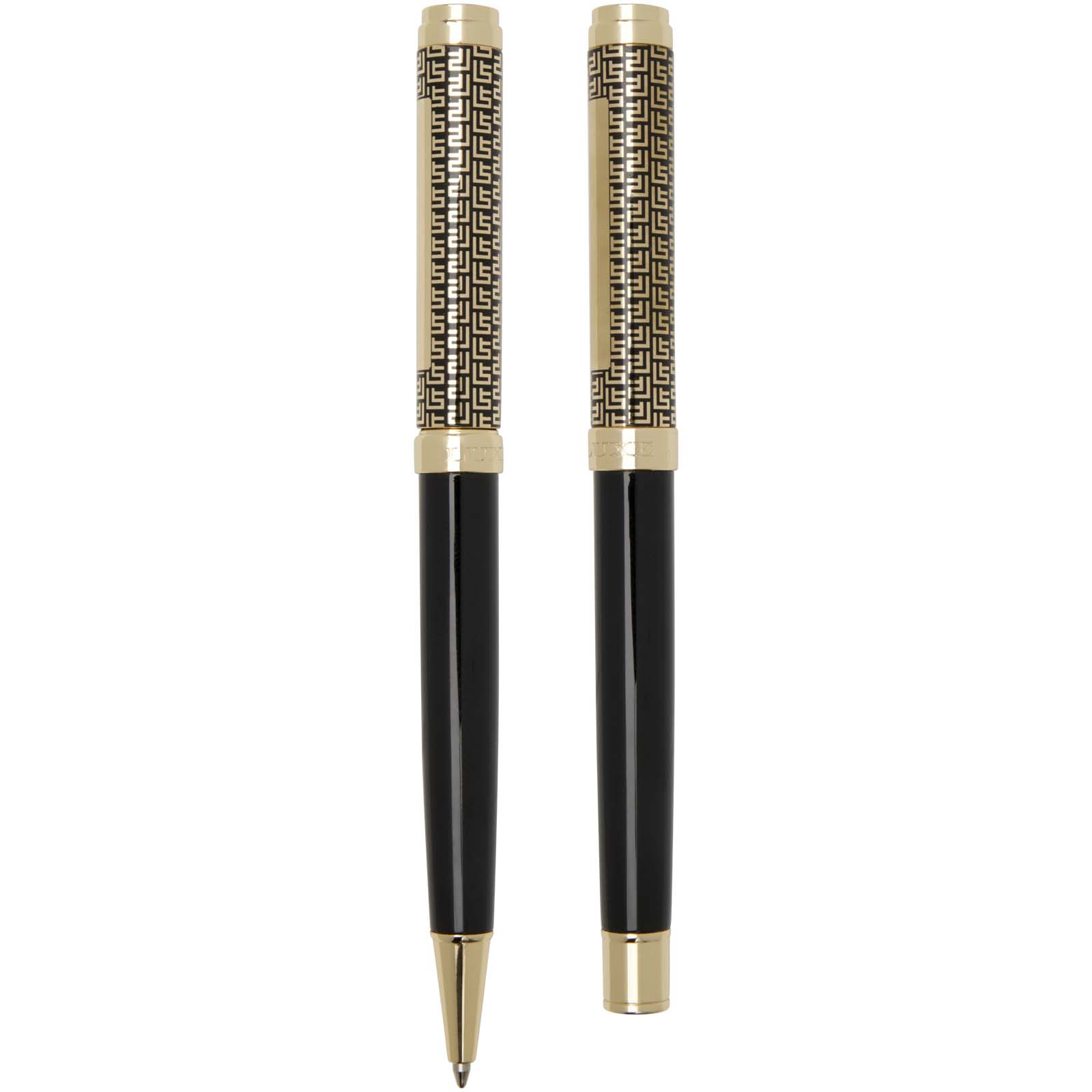 Legato Kugelschreiber und Tintenroller Set (blaue Mine) gold