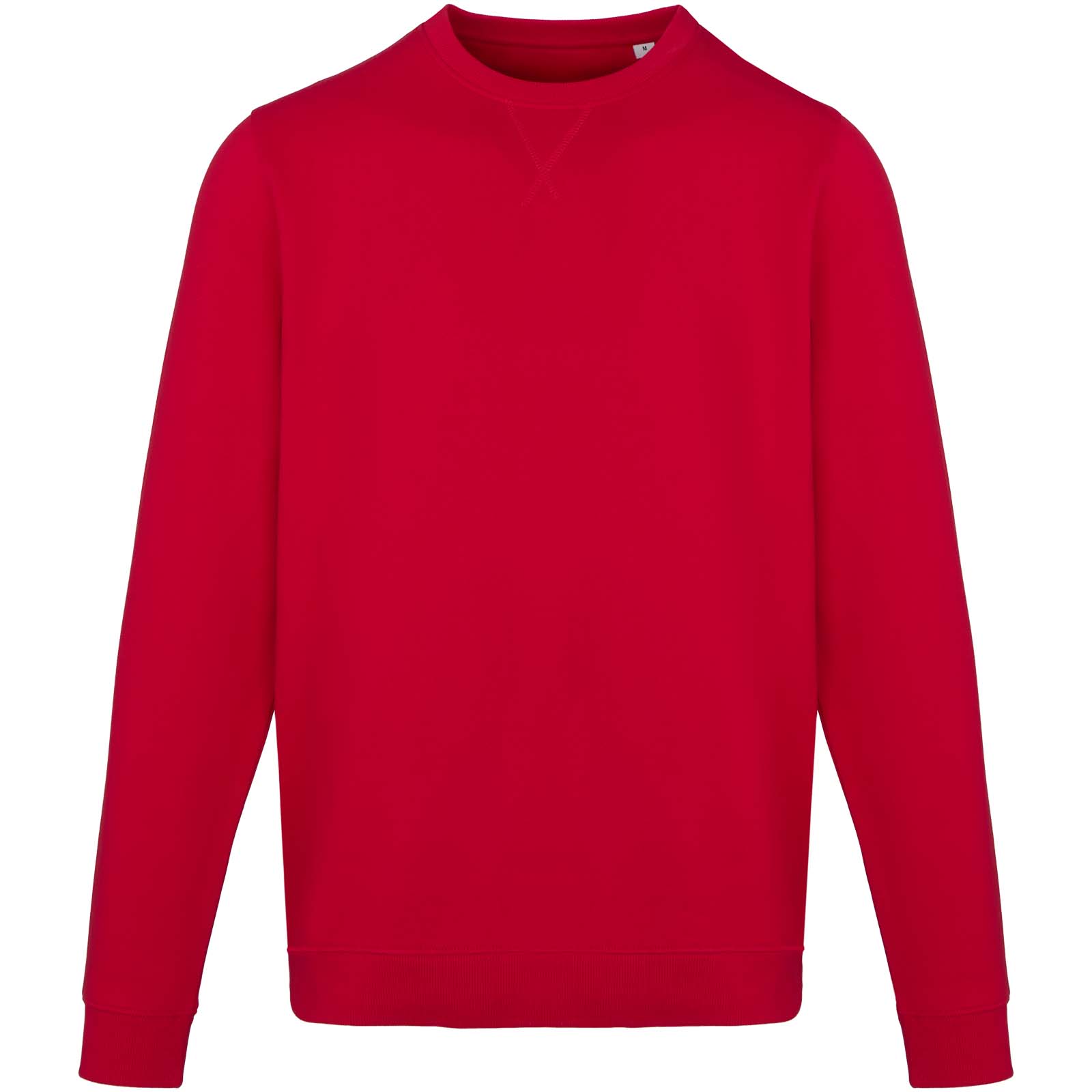 Jasper 280 g/m² Pullover mit Rundhalsausschnitt aus recycelter Bio Baumwolle (OCS), unisex rot