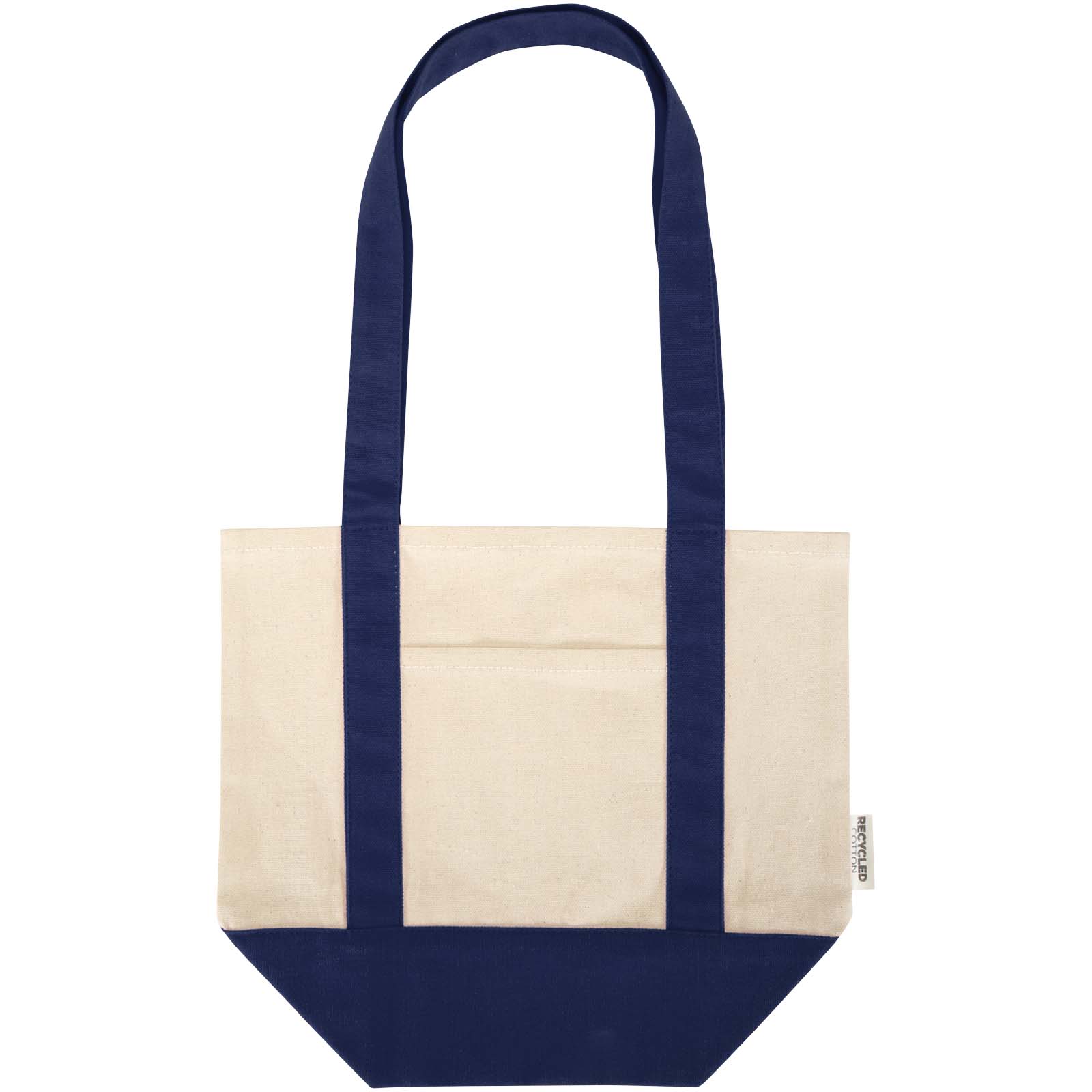 Sam 320 g/m² Mini-Tragetasche aus GRS recycelter Baumwolle navy, natur