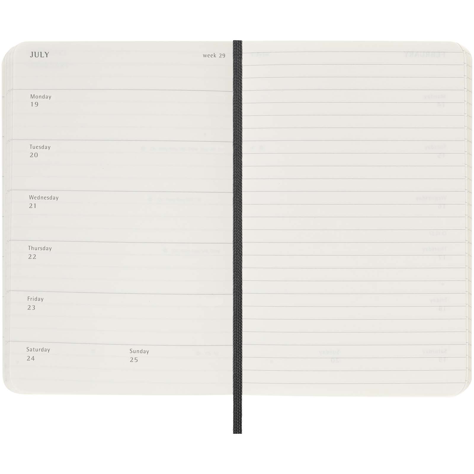 Moleskine Softcover 12 Monate Wochenkalender, Pocket-Format schwarz