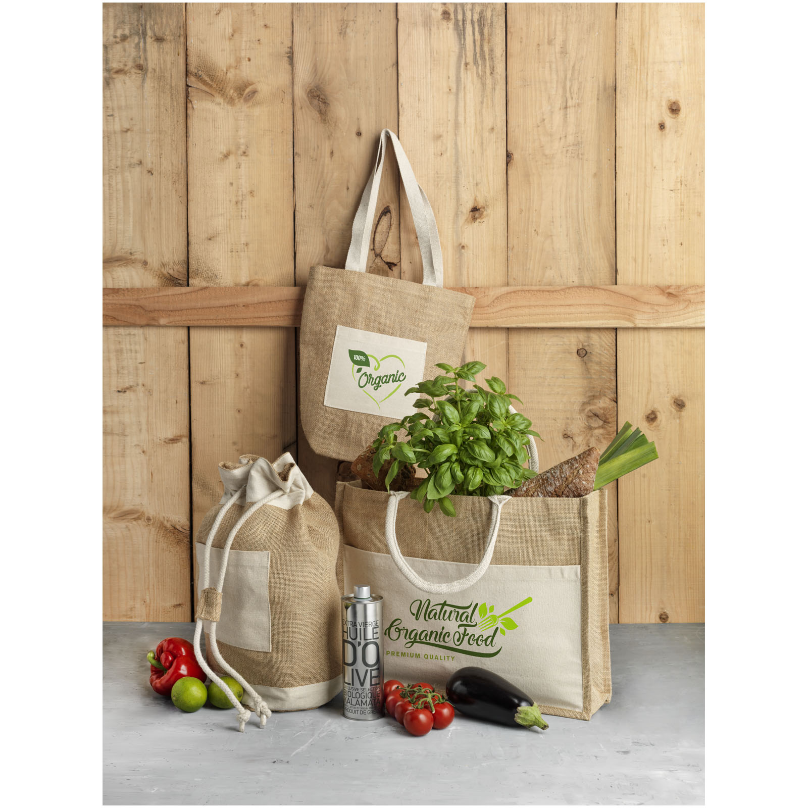 Mumbay Jute Tragetasche 18L natur, natural