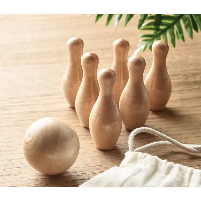 Mini-Bowling-Set Kiefernholz